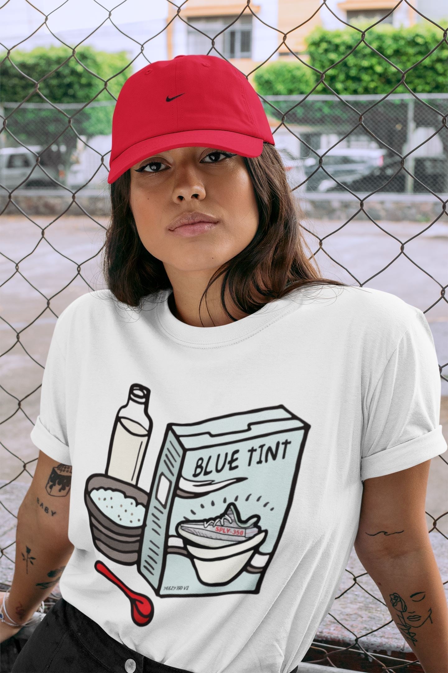 Breakfast Cereal Unisex Tops - Yeezy 350 Blue Tint