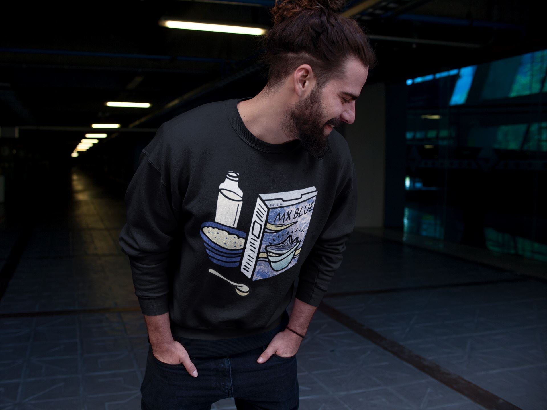 Breakfast Cereal Unisex Tops - Yeezy 350 MX Blue