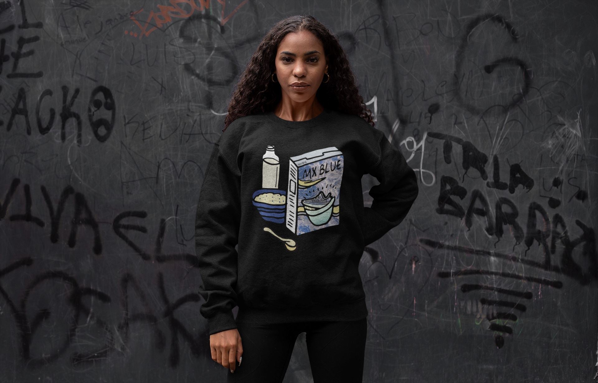 Breakfast Cereal Unisex Tops - Yeezy 350 MX Blue