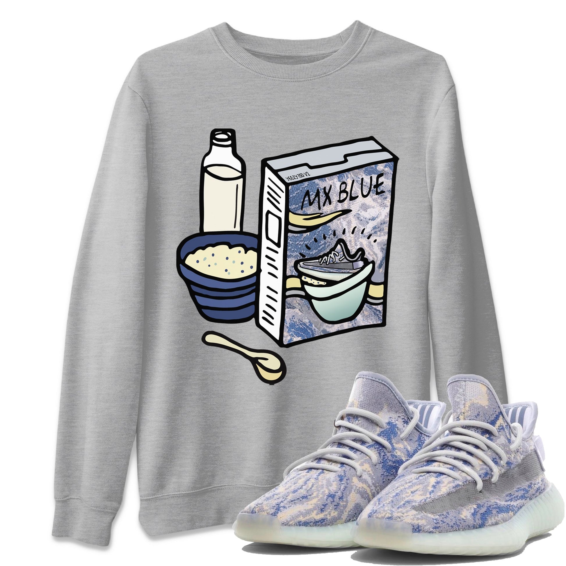 Breakfast Cereal Unisex Tops - Yeezy 350 MX Blue