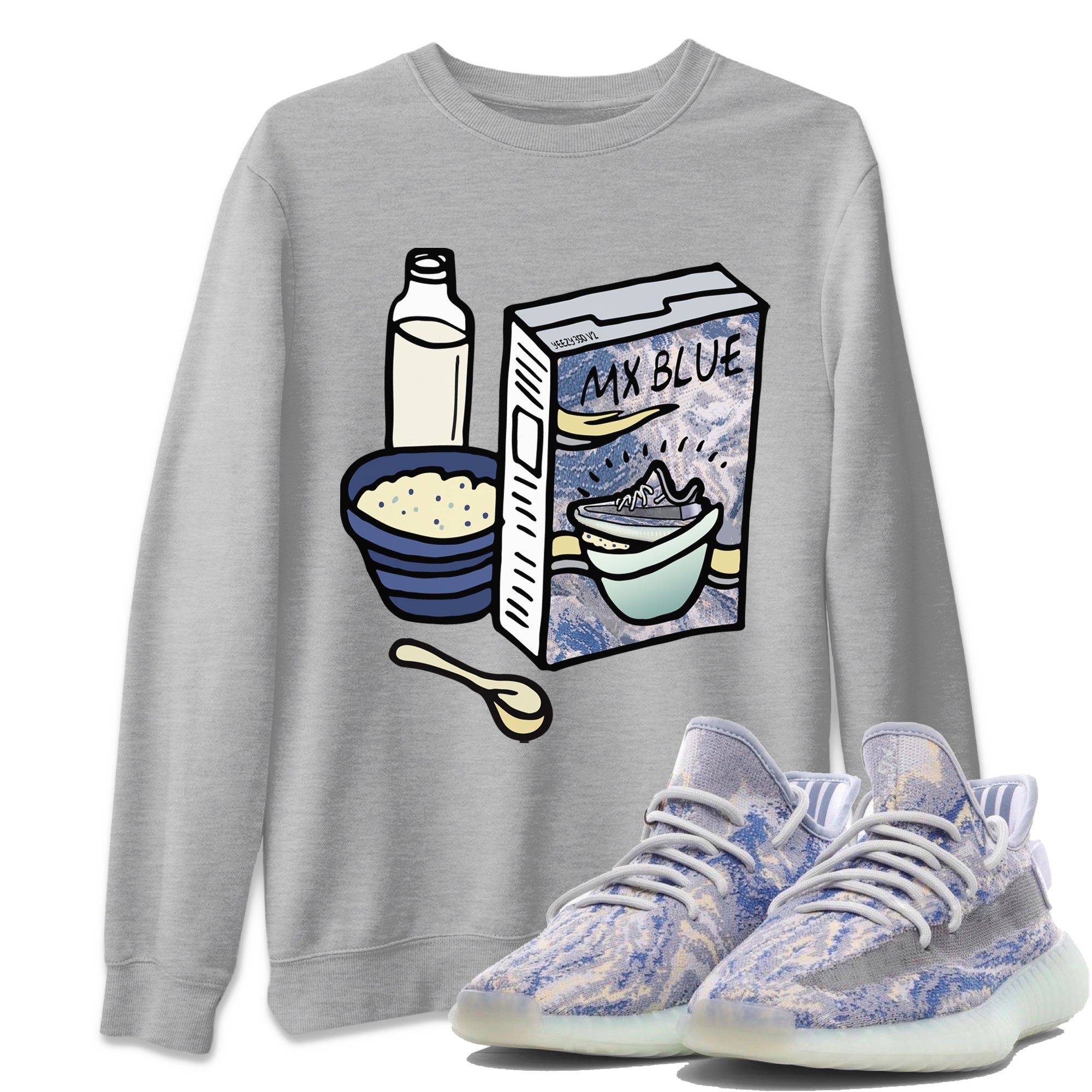 Breakfast Cereal Unisex Tops - Yeezy 350 MX Blue