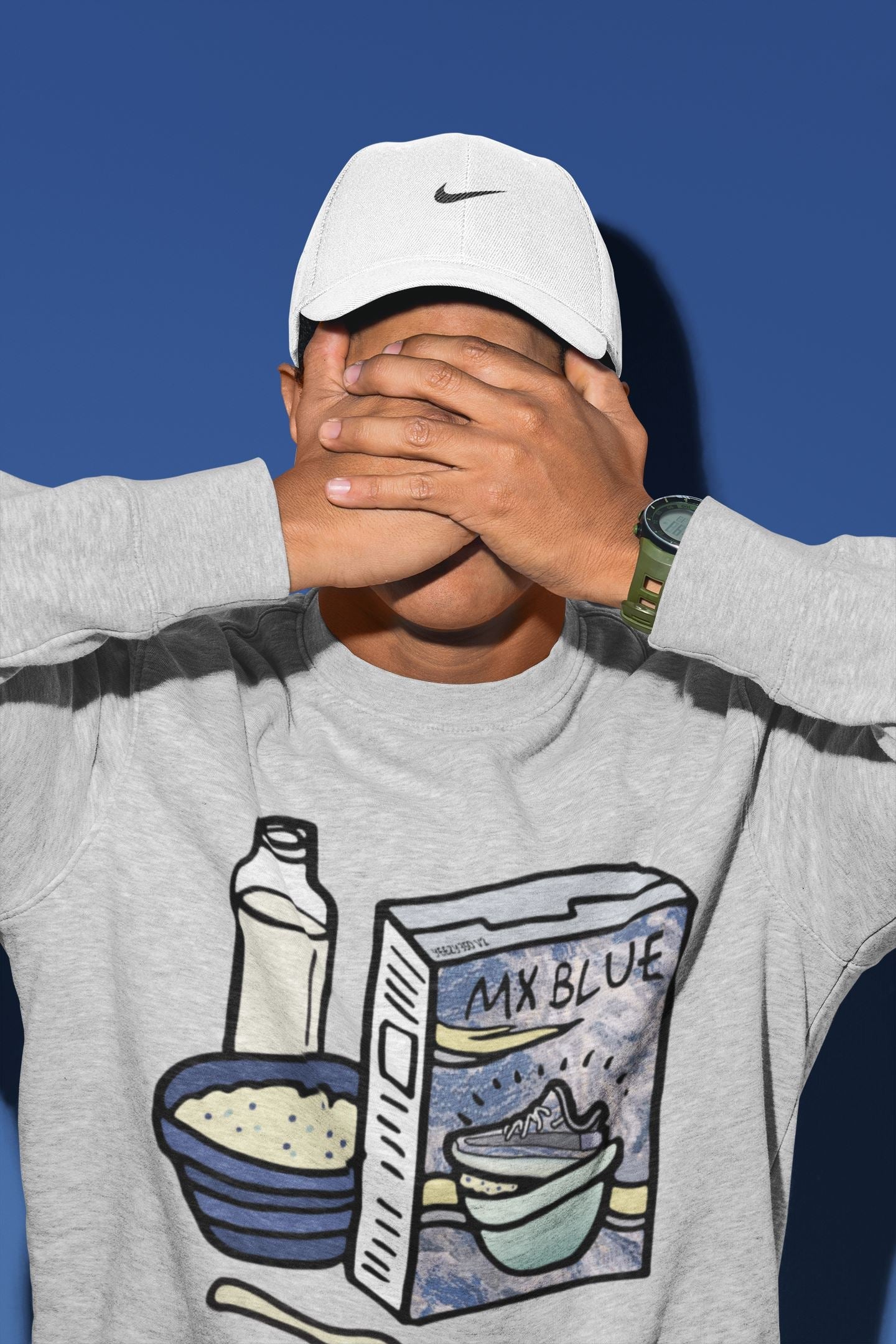 Breakfast Cereal Unisex Tops - Yeezy 350 MX Blue