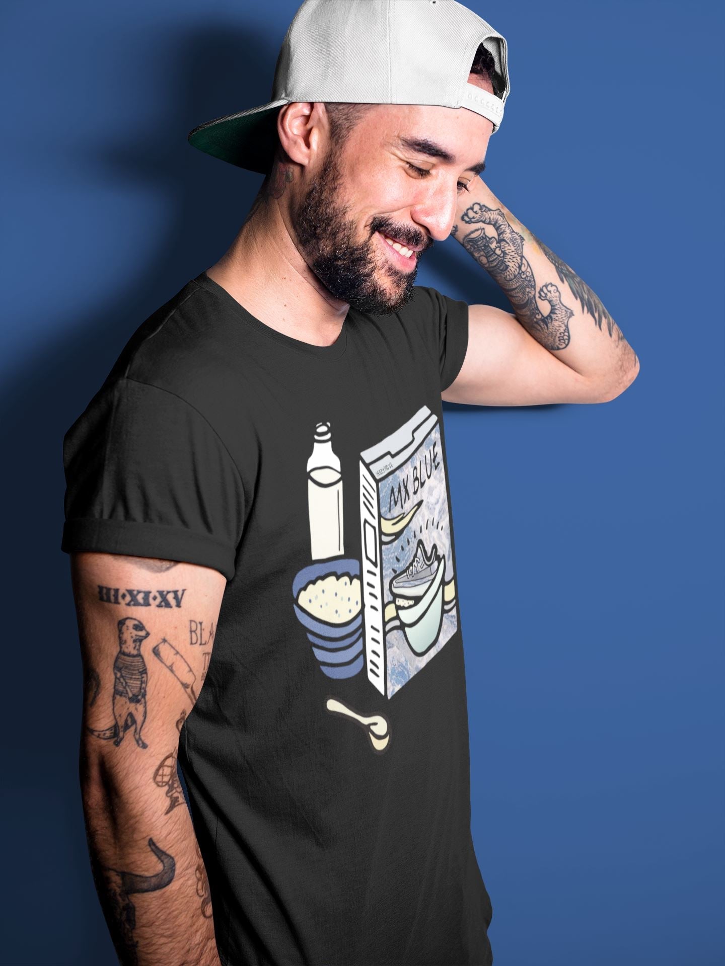 Breakfast Cereal Unisex Tops - Yeezy 350 MX Blue