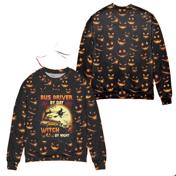Bus Driver By Day Halloween Sweater 3D ? Usalast