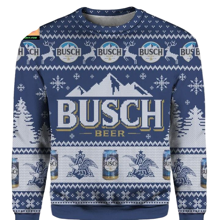 Busch Beer Blue Ugly Christmas Sweater 2022 ? Usalast
