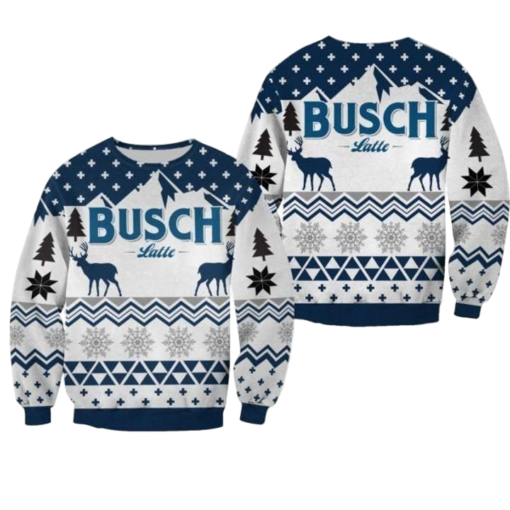 Busch Latte Deer Christmas 3D Sweater ? Usalast