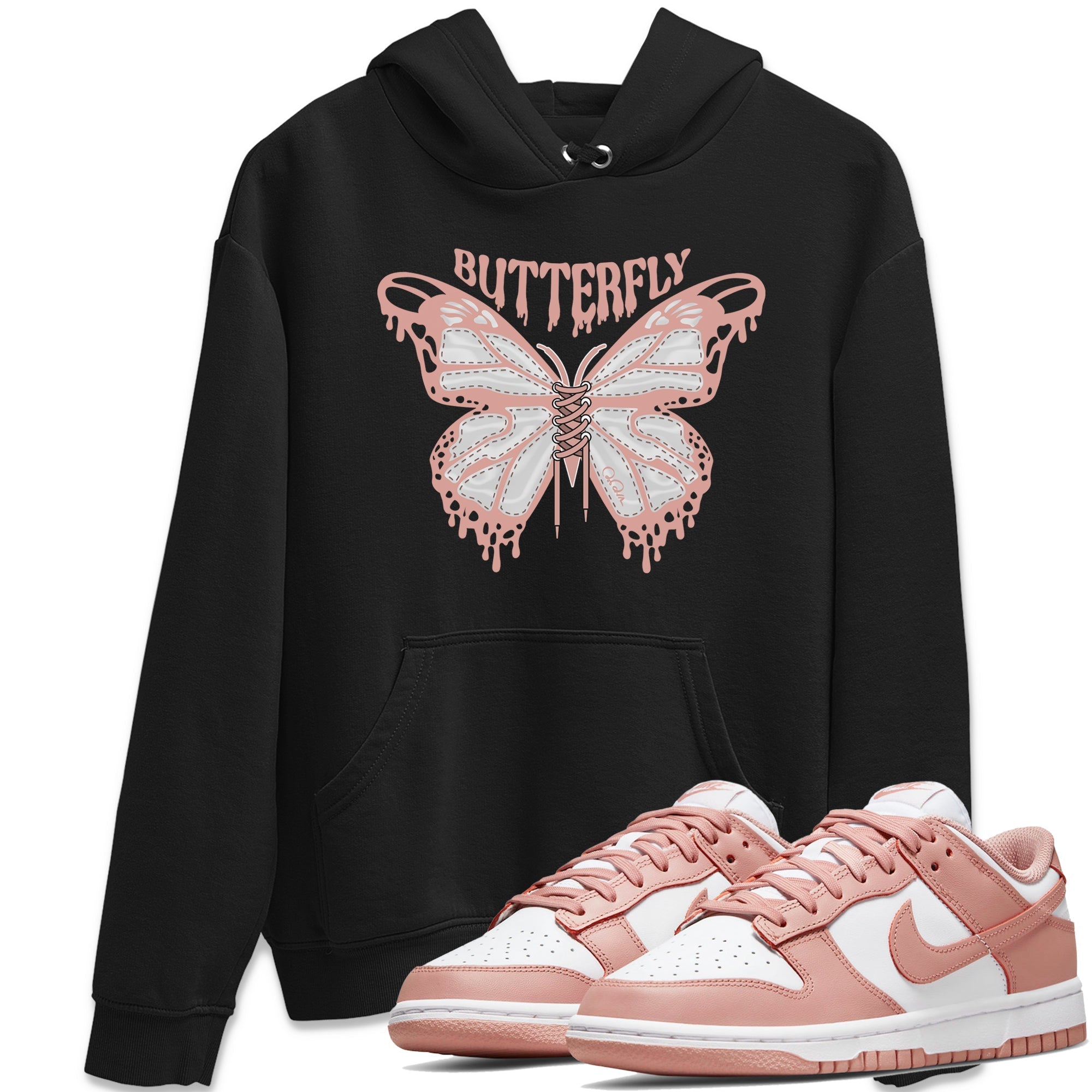 Butterfly Sneaker Tee - Dunk Rose Whisper