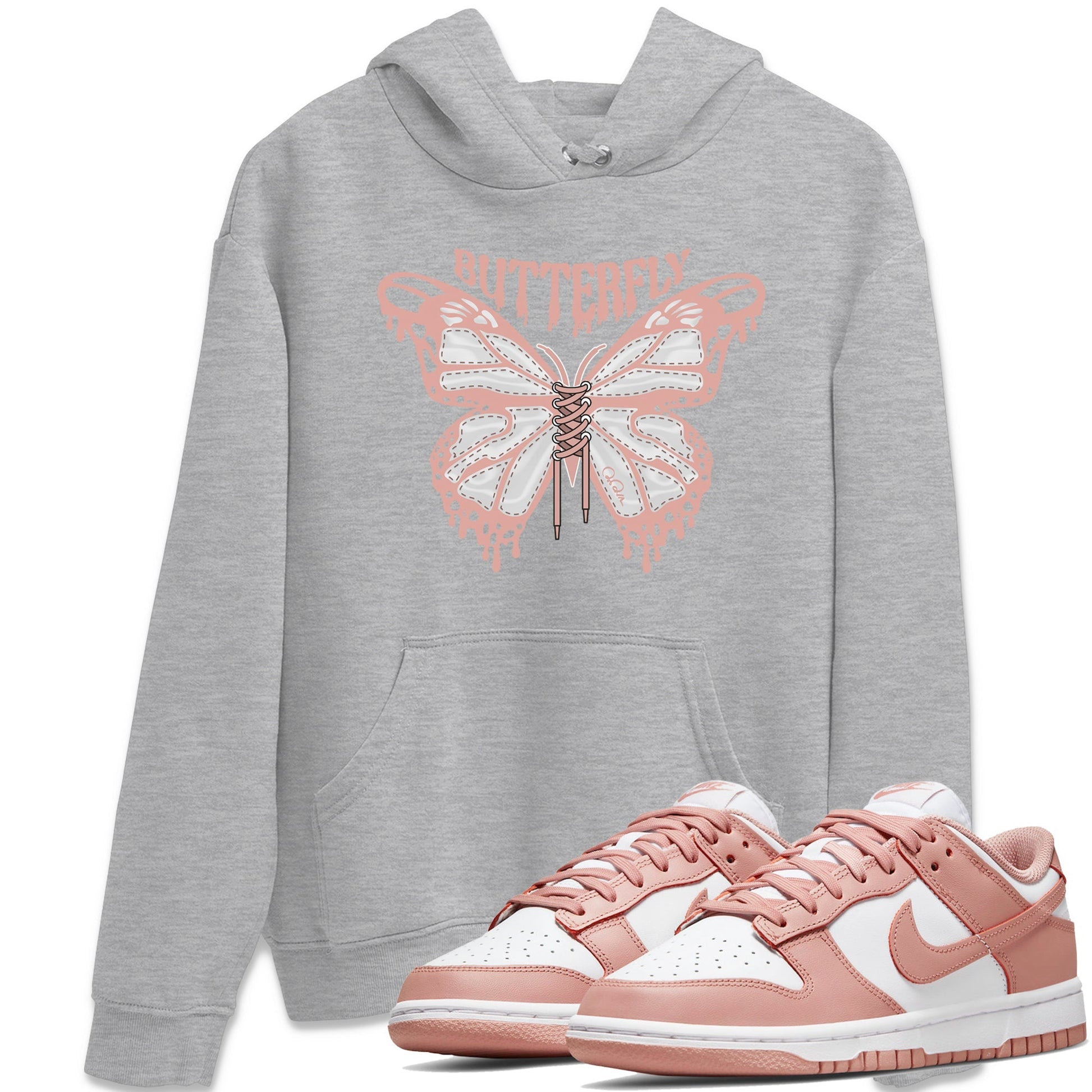 Butterfly Sneaker Tee - Dunk Rose Whisper