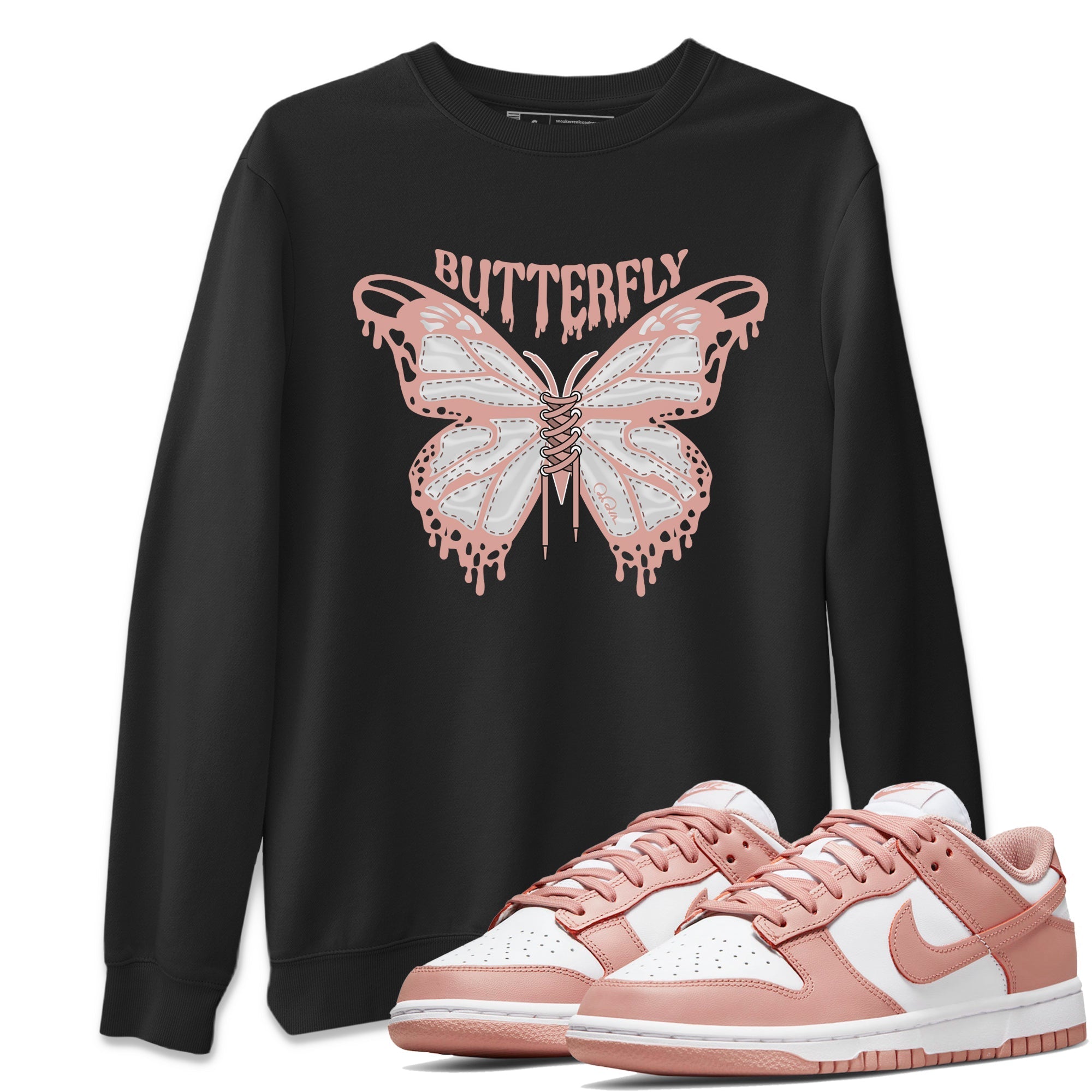 Butterfly Sneaker Tee - Dunk Rose Whisper