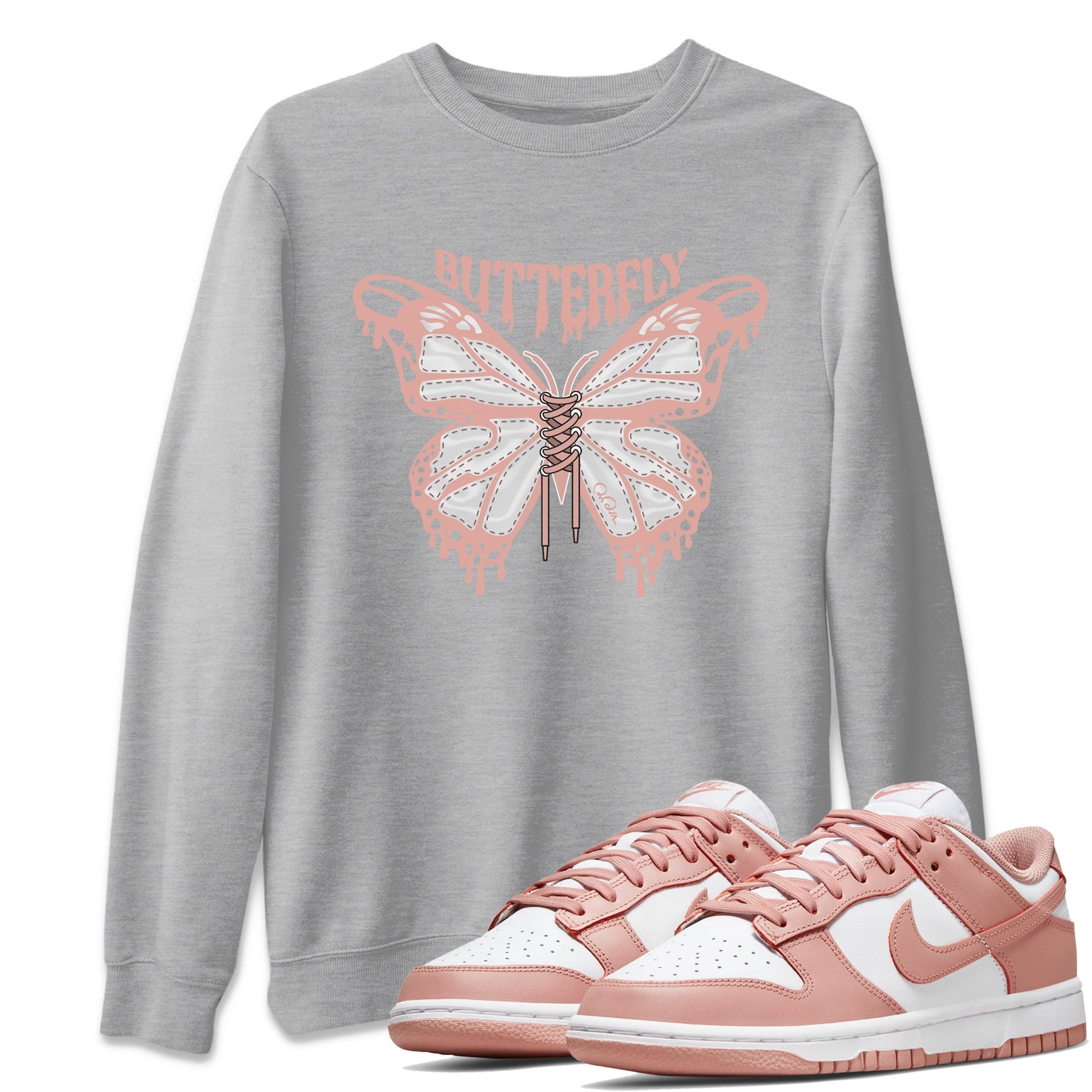 Butterfly Sneaker Tee - Dunk Rose Whisper