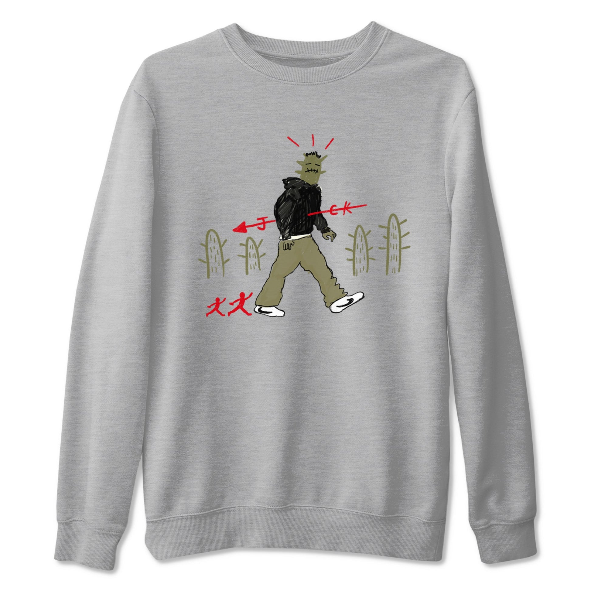 Cactus Man Sneaker Tees - Air Jordan 1 Travis Scott Medium Olive