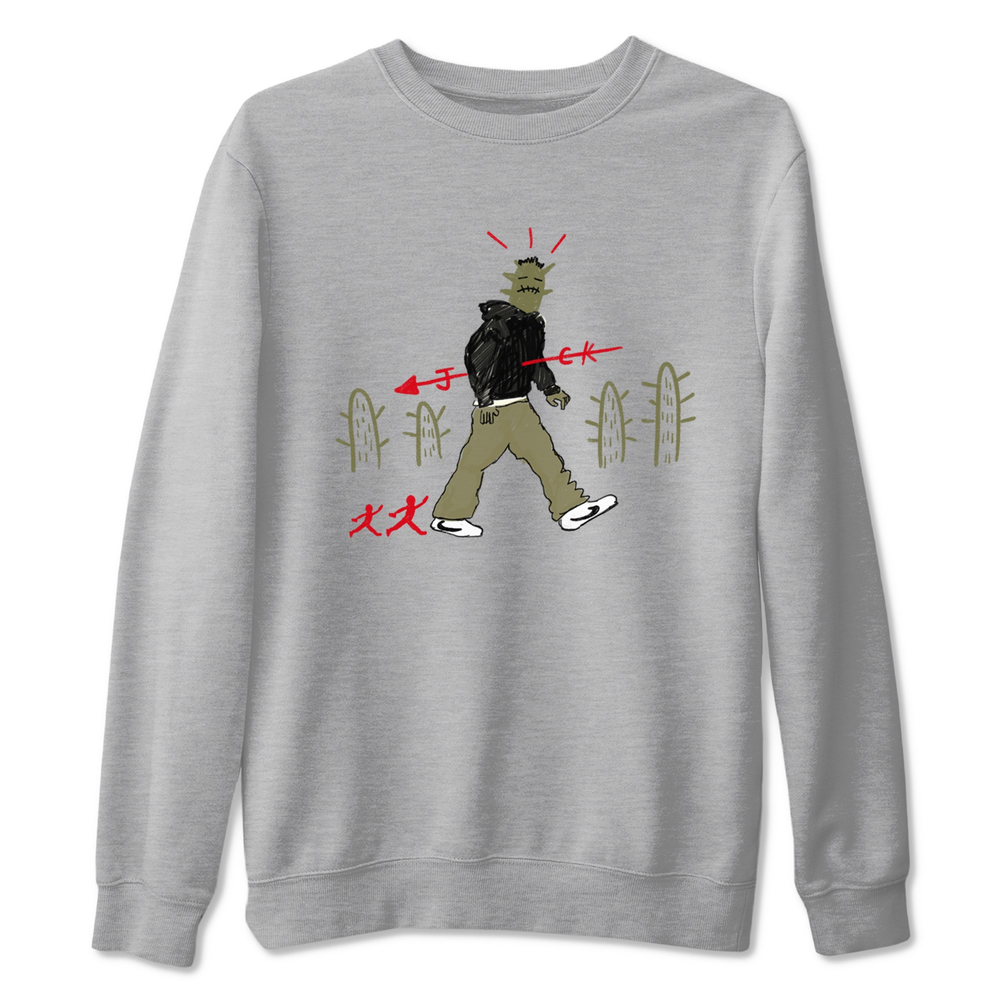 Cactus Man Sneaker Tees - Air Jordan 1 Travis Scott Medium Olive