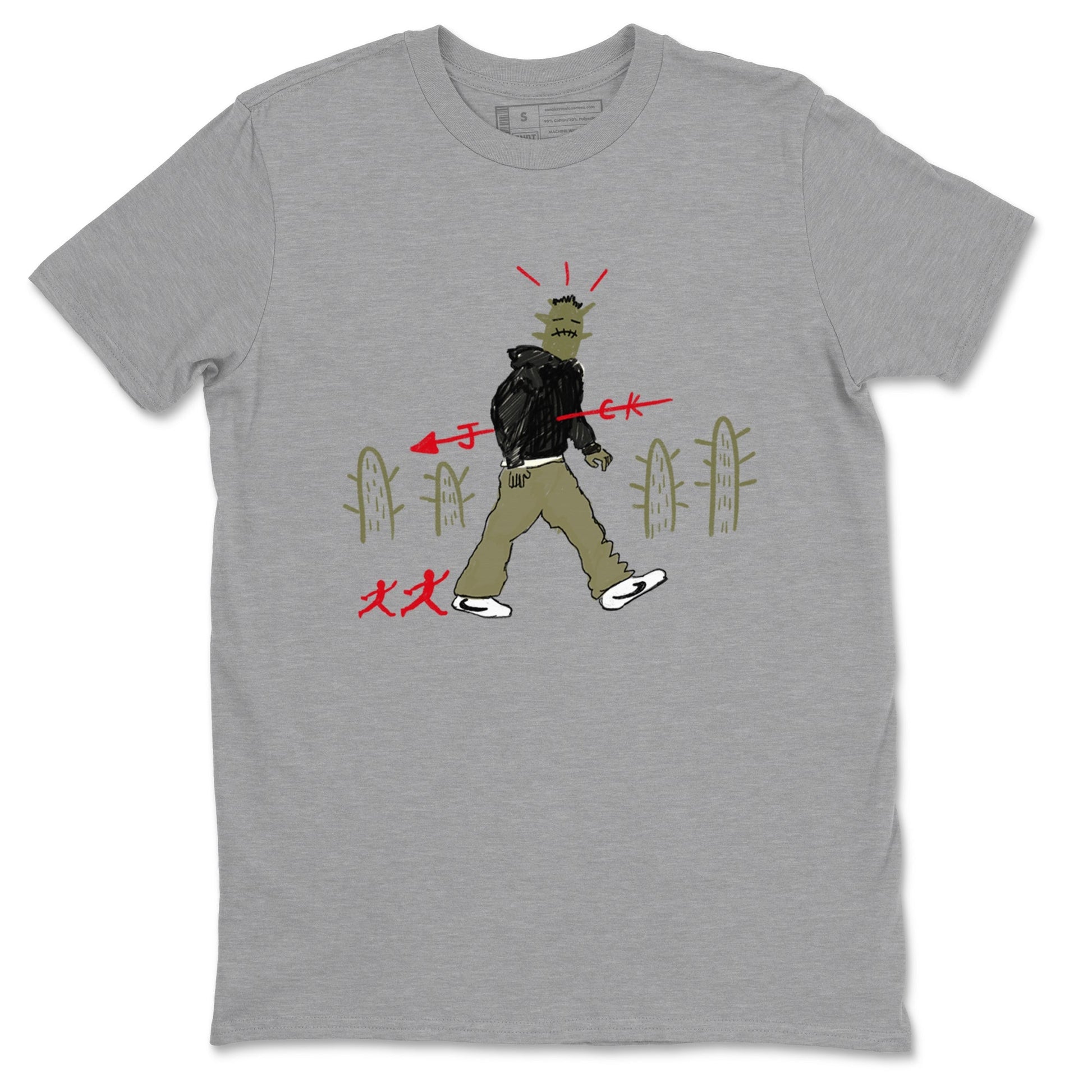 Cactus Man Sneaker Tees - Air Jordan 1 Travis Scott Medium Olive