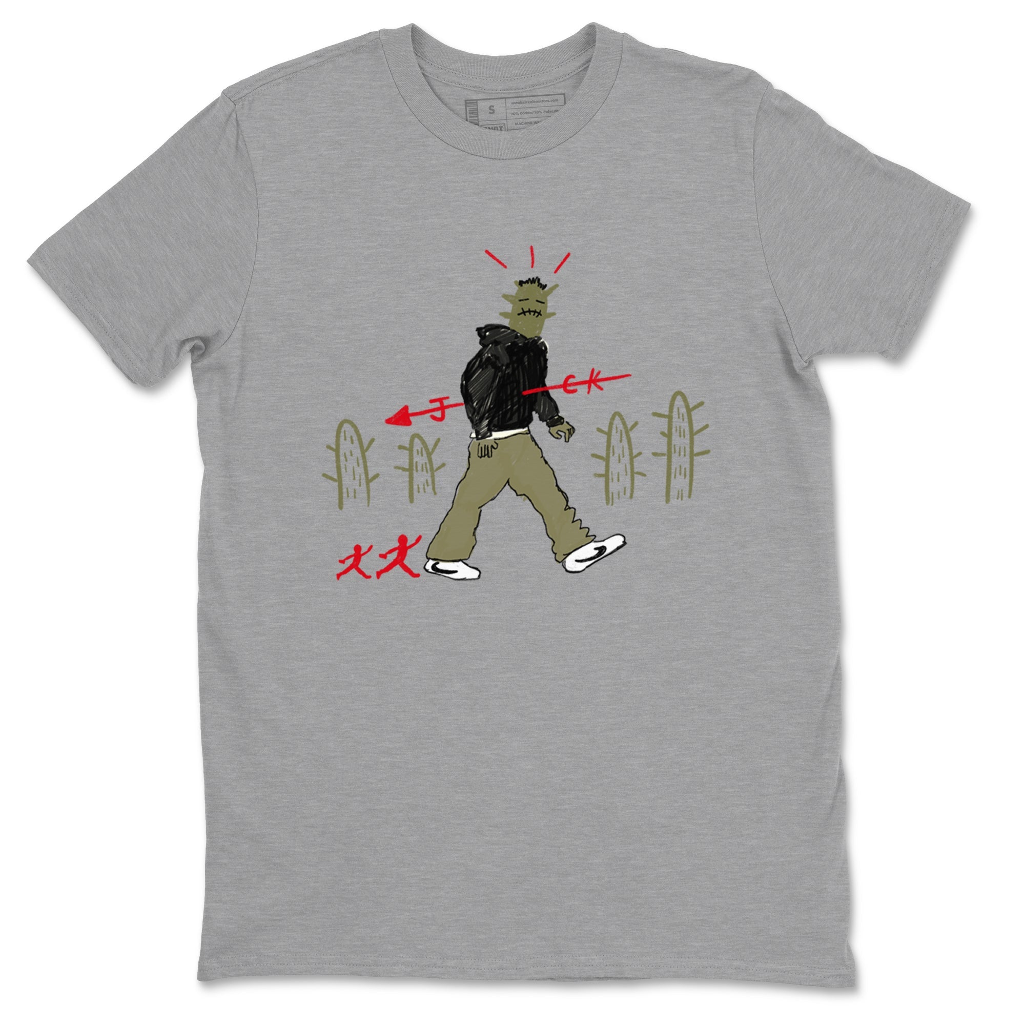 Cactus Man Sneaker Tees - Air Jordan 1 Travis Scott Medium Olive