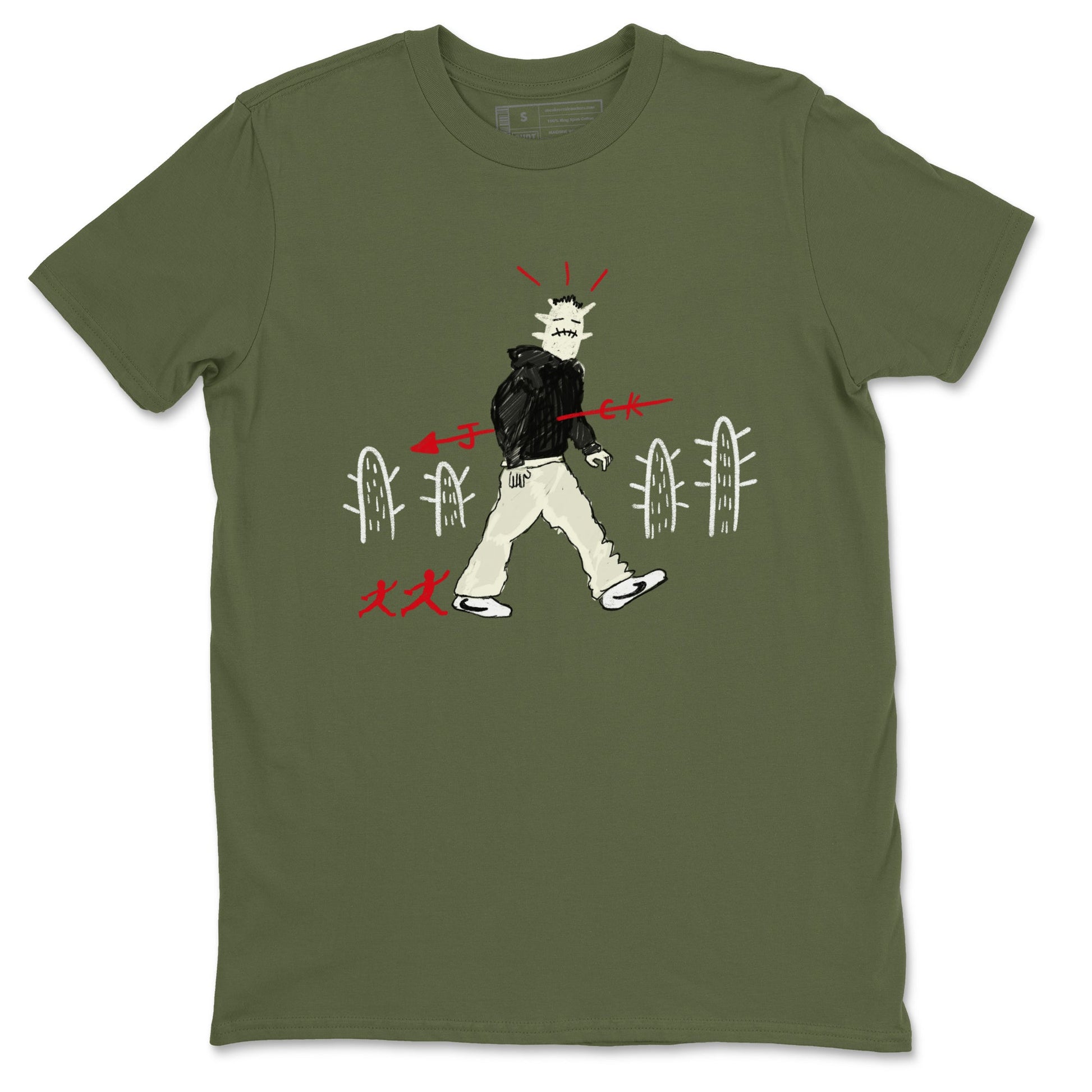 Cactus Man Sneaker Tees - Air Jordan 1 Travis Scott Medium Olive