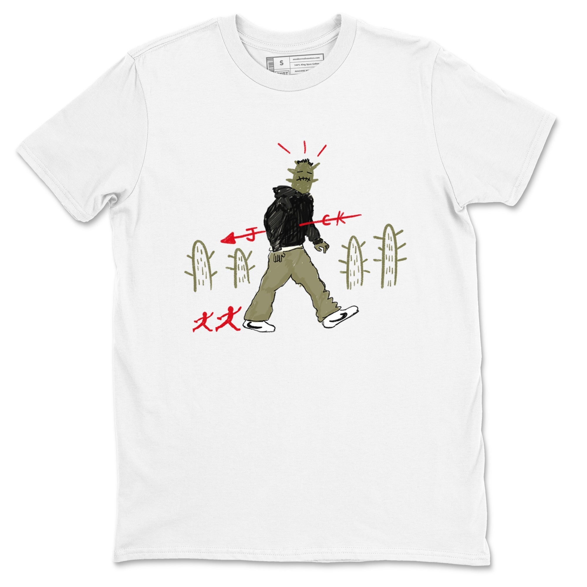 Cactus Man Sneaker Tees - Air Jordan 1 Travis Scott Medium Olive