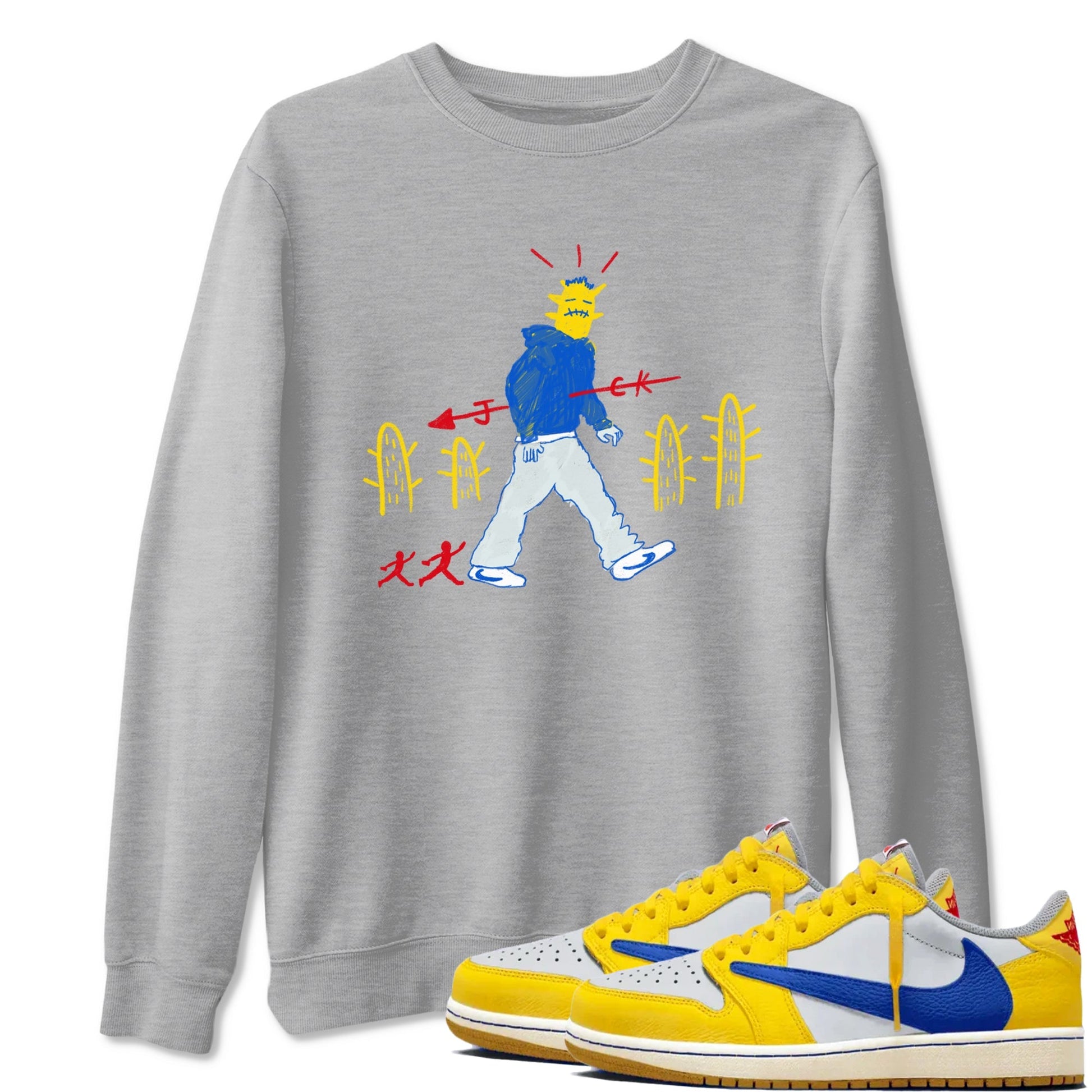 Cactus Man Sneaker Tees - Air Jordan 1 Travis Scott Canary