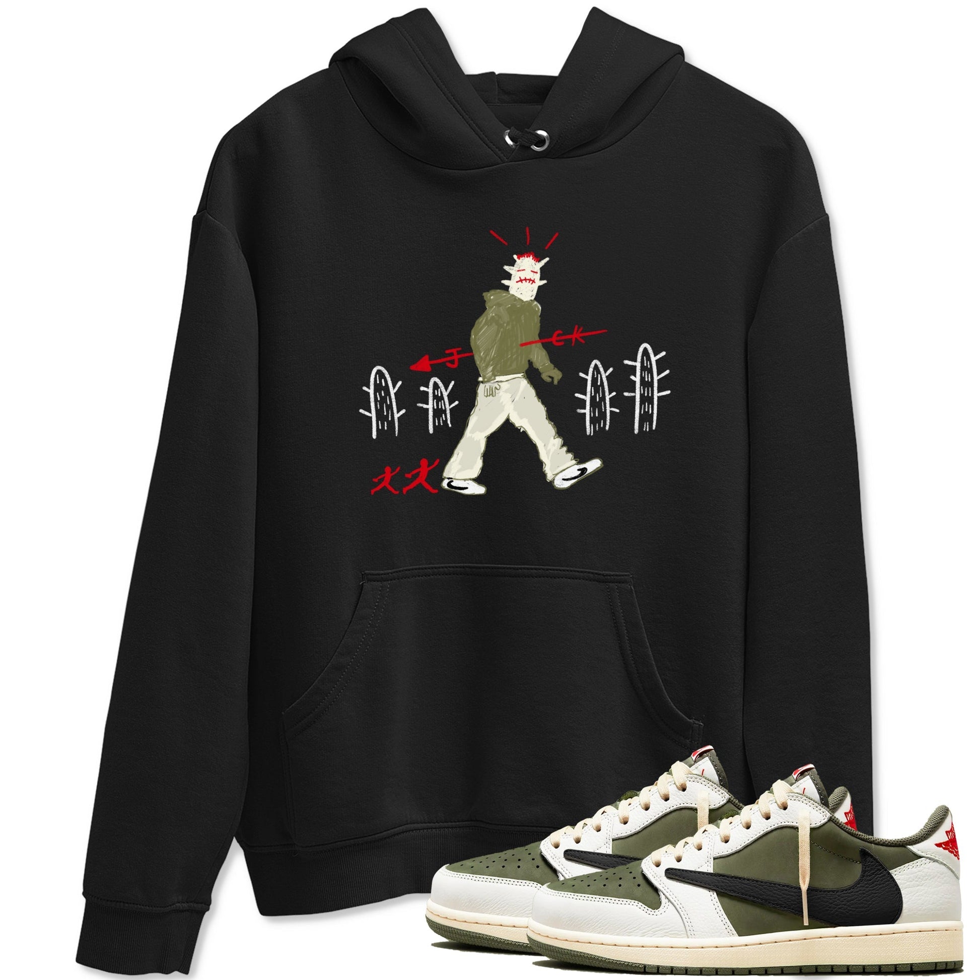 Cactus Man Sneaker Tees - Air Jordan 1 Travis Scott Medium Olive