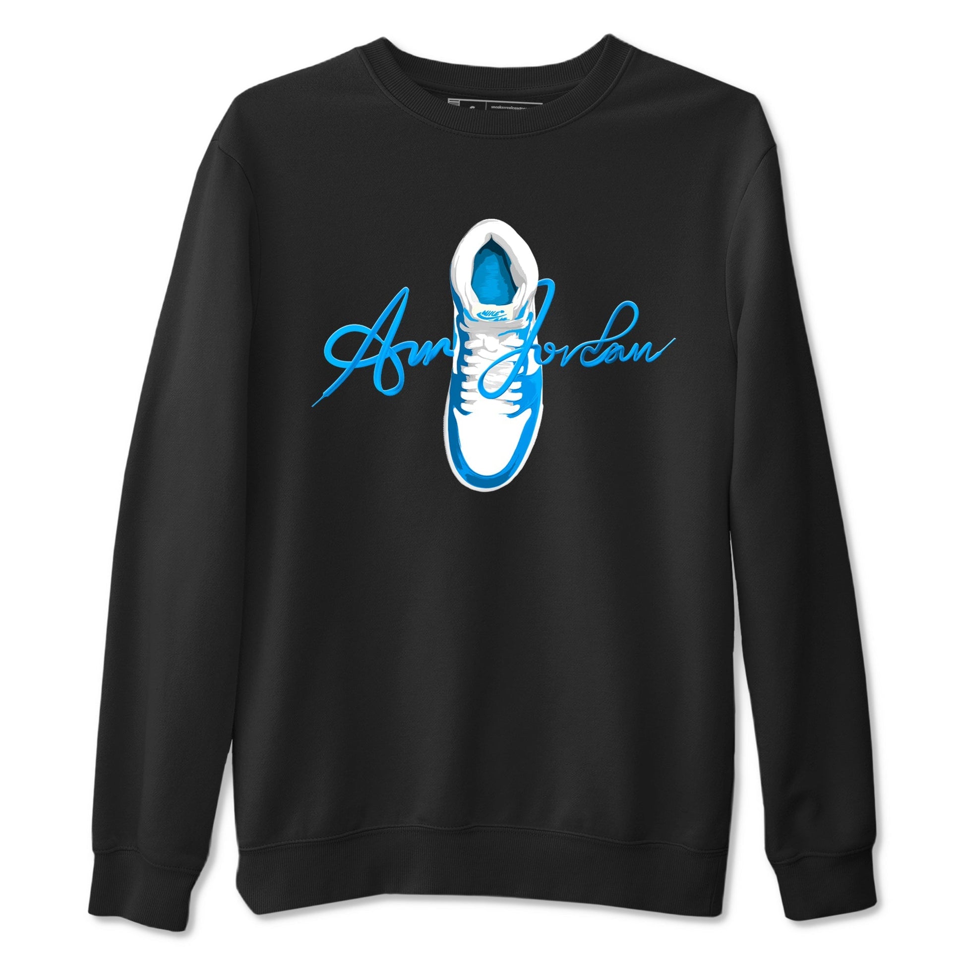 Caligraphy Shoe Lace Sneaker Tees - Air Jordan 1 UNC Reimagined