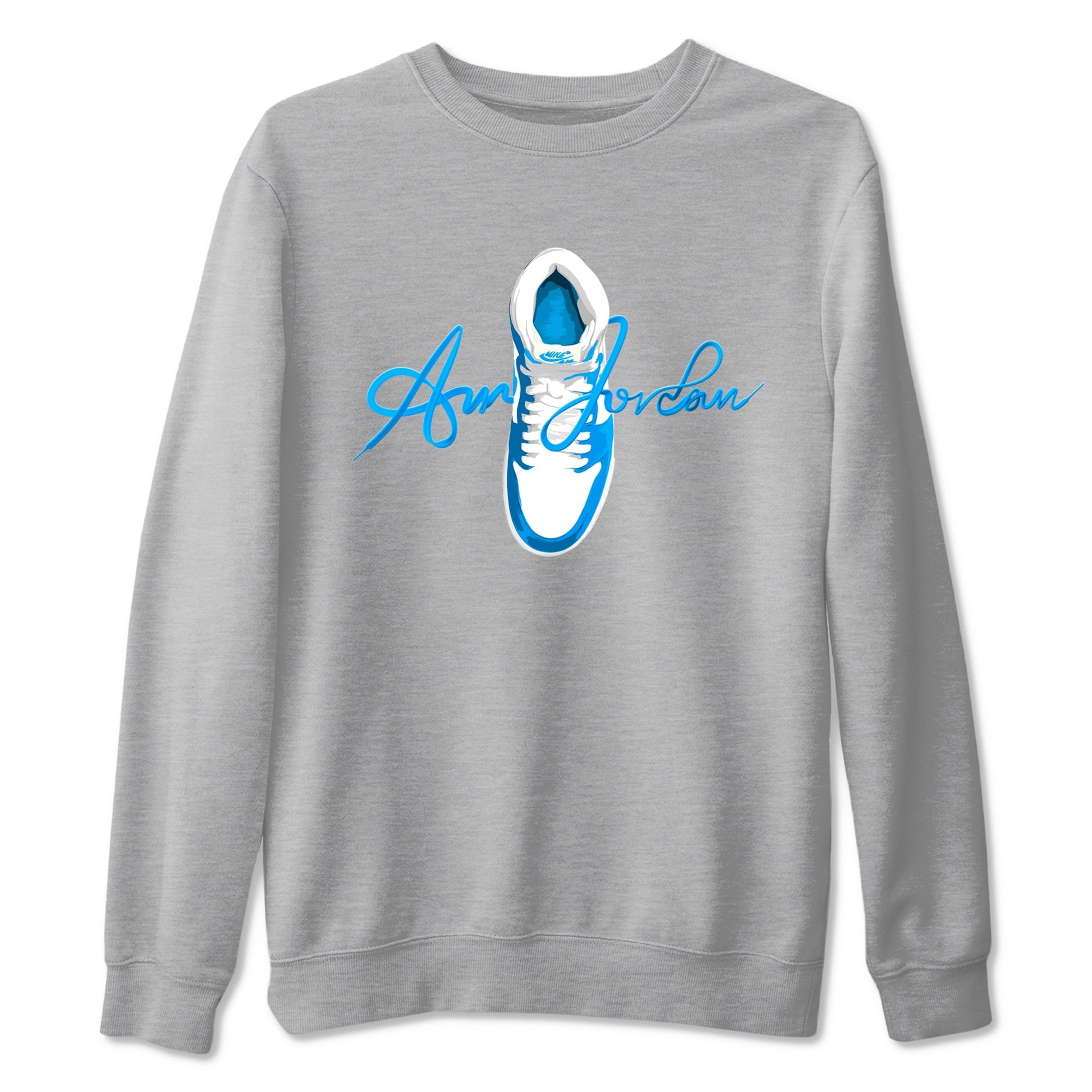 Caligraphy Shoe Lace Sneaker Tees - Air Jordan 1 UNC Reimagined