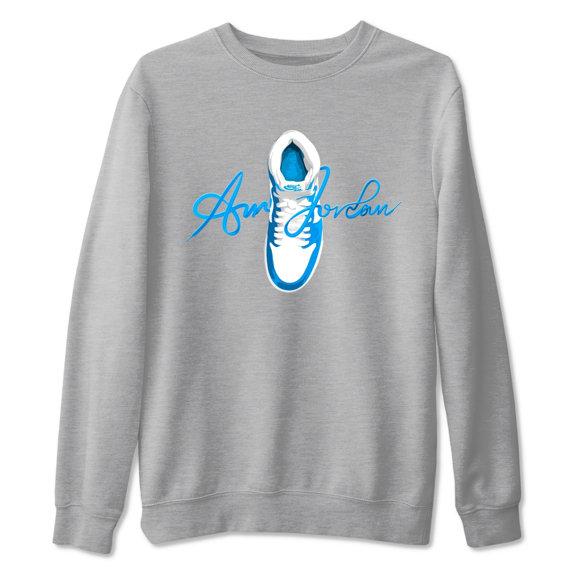 Caligraphy Shoe Lace Sneaker Tees - Air Jordan 1 UNC Reimagined