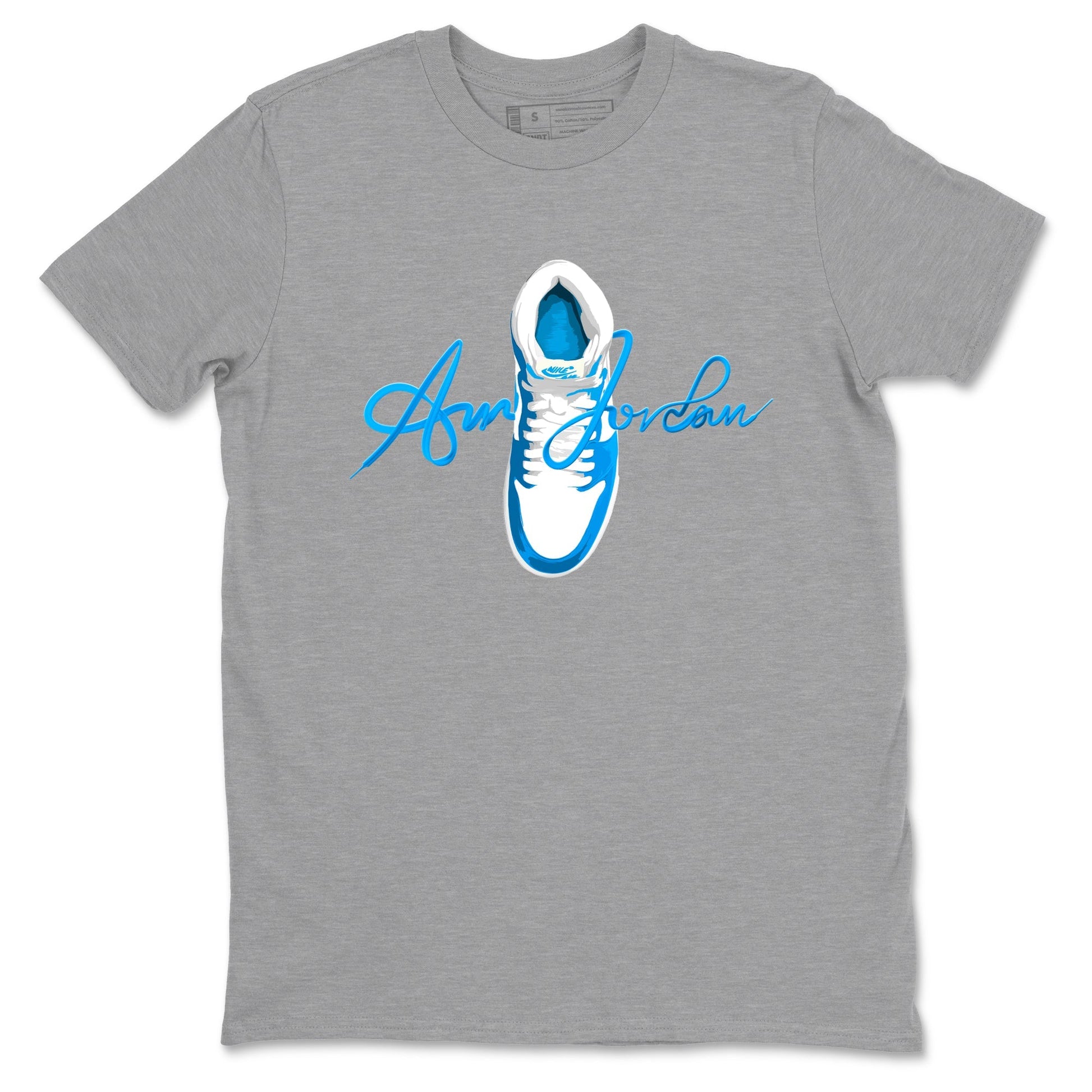 Caligraphy Shoe Lace Sneaker Tees - Air Jordan 1 UNC Reimagined