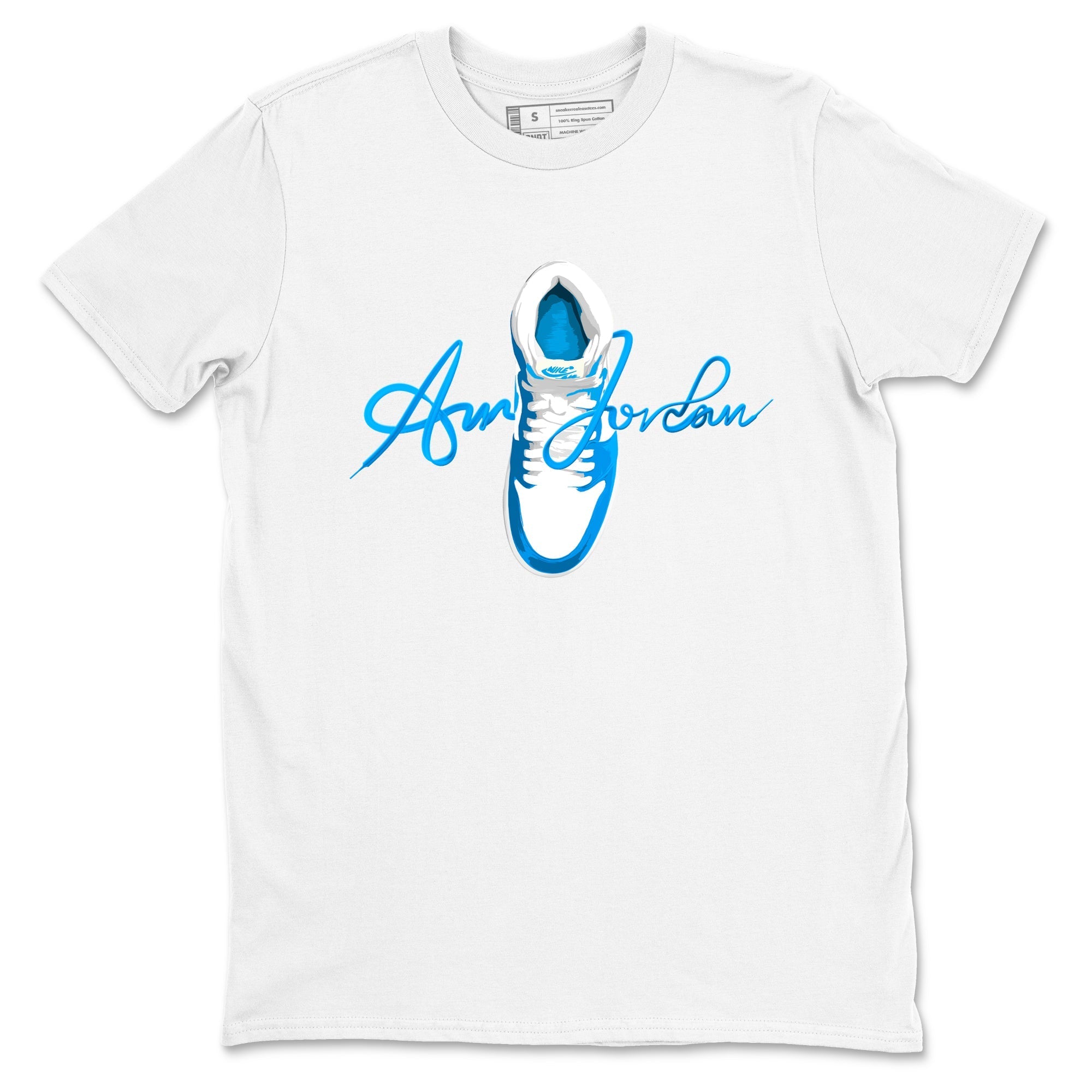 Caligraphy Shoe Lace Sneaker Tees - Air Jordan 1 UNC Reimagined