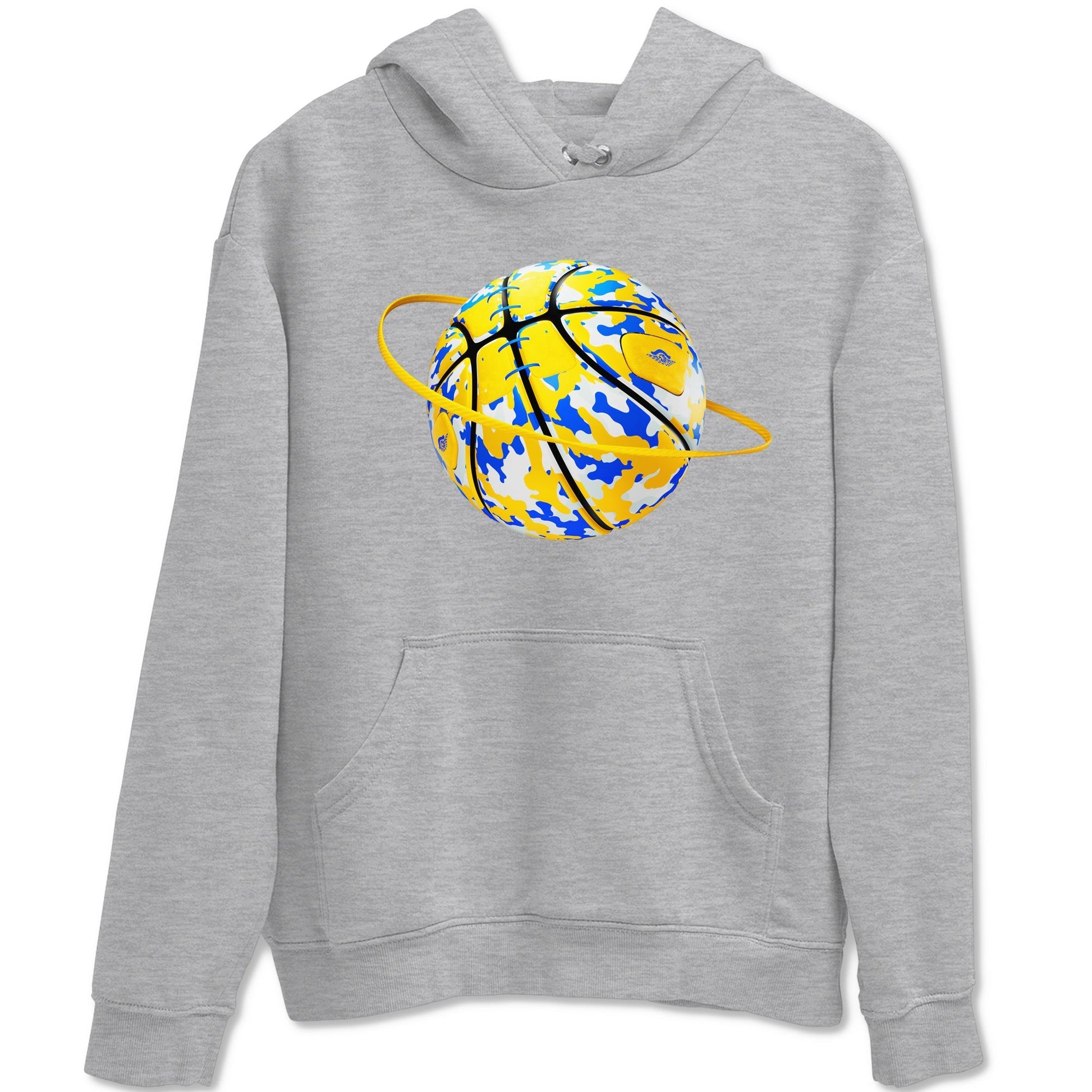 Camo Basketball Planet Sneaker Tees - Air Jordan 1 Travis Scott Canary