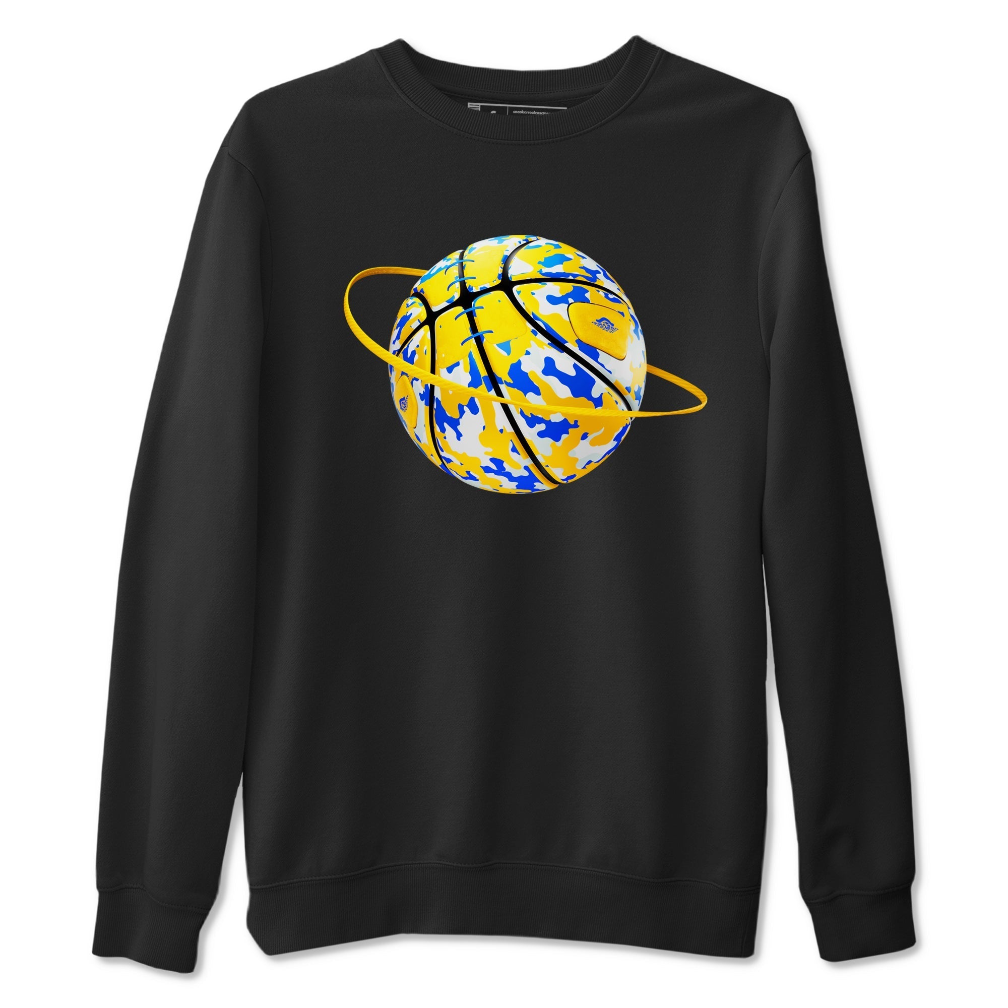 Camo Basketball Planet Sneaker Tees - Air Jordan 1 Travis Scott Canary