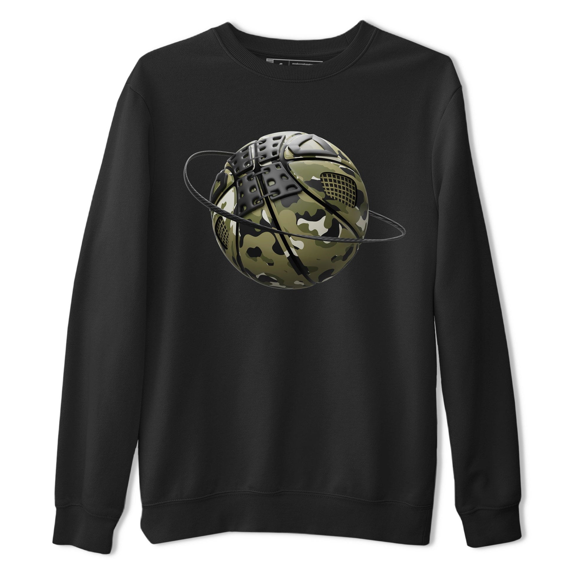 Camo Basketball Planet Sneaker Tee - Air Jordan 4 Medium Olive