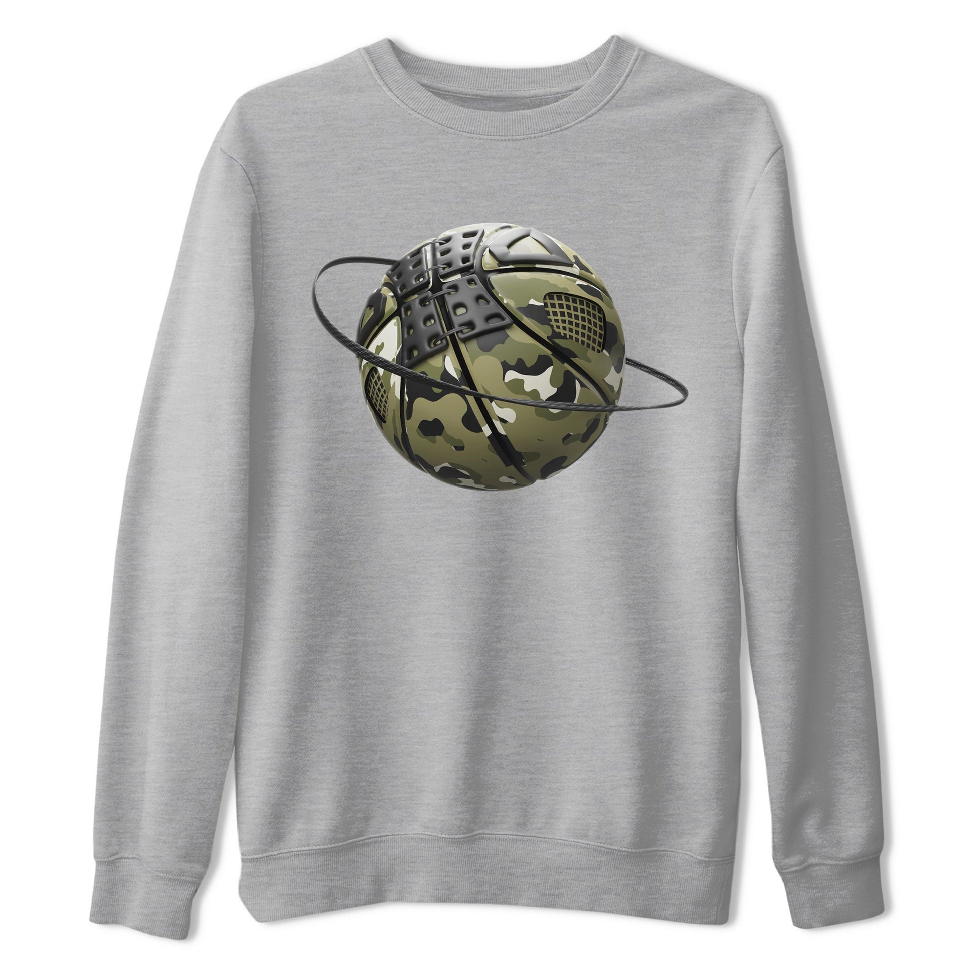 Camo Basketball Planet Sneaker Tee - Air Jordan 4 Medium Olive