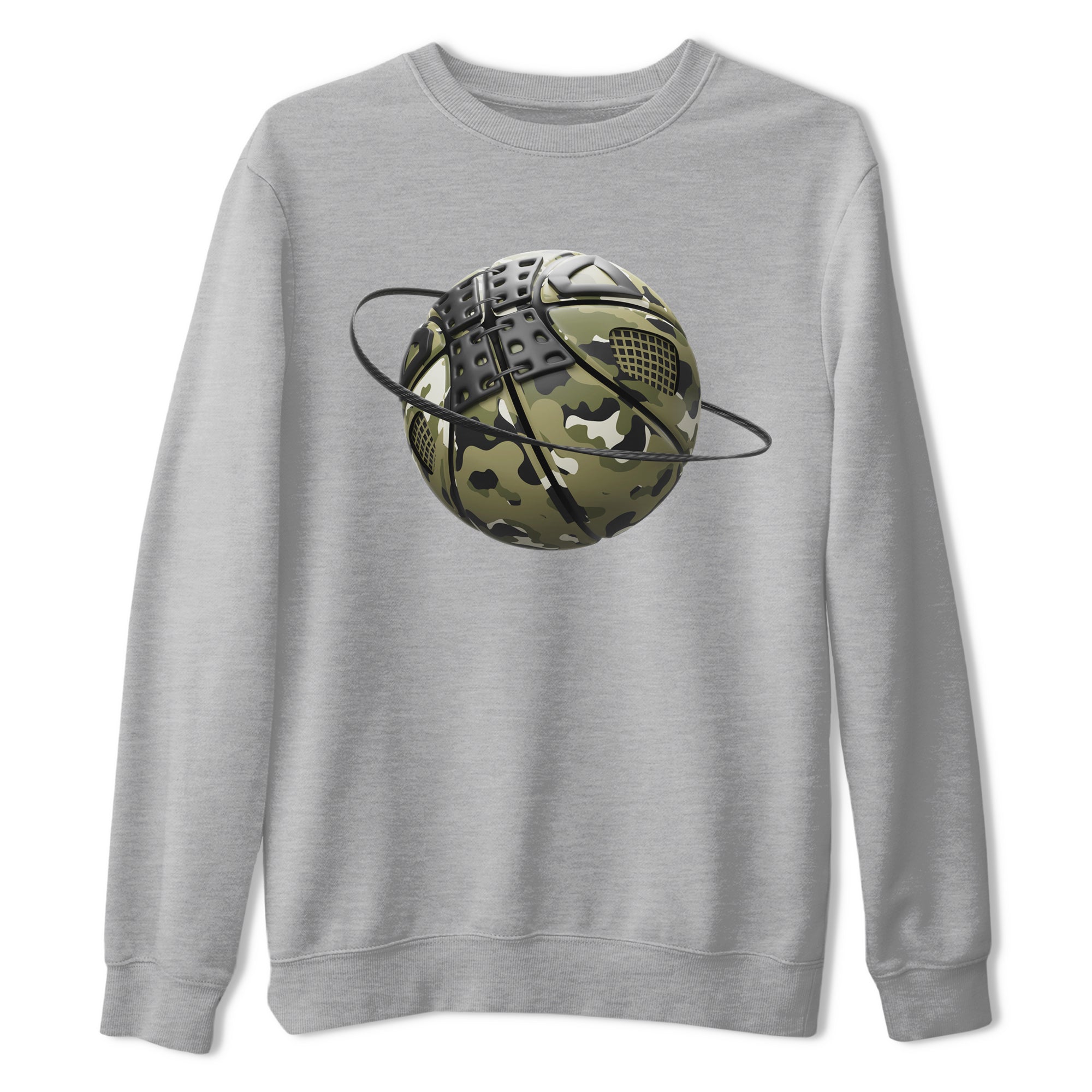 Camo Basketball Planet Sneaker Tee - Air Jordan 4 Medium Olive