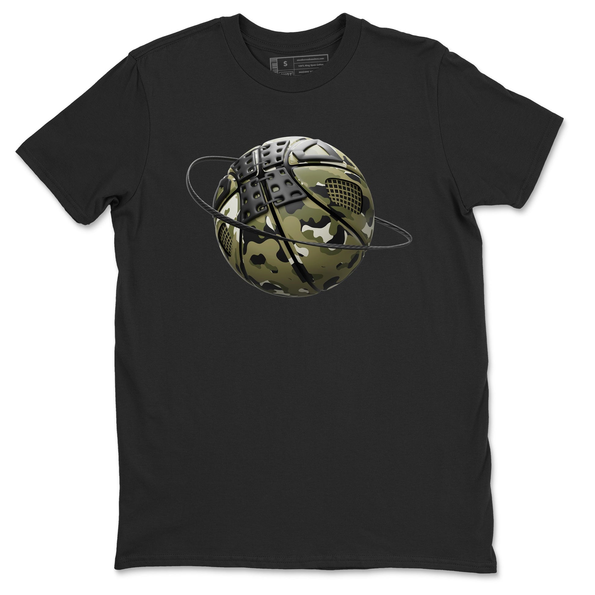 Camo Basketball Planet Sneaker Tee - Air Jordan 4 Medium Olive