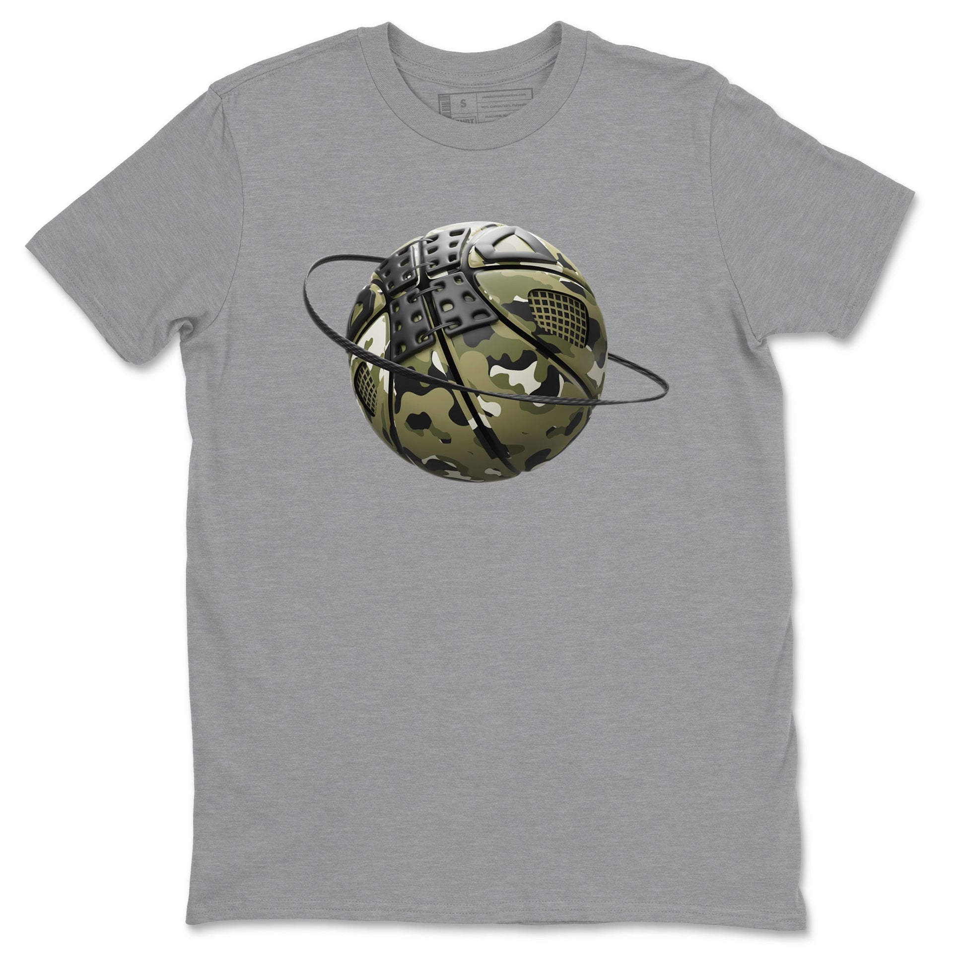 Camo Basketball Planet Sneaker Tee - Air Jordan 4 Medium Olive