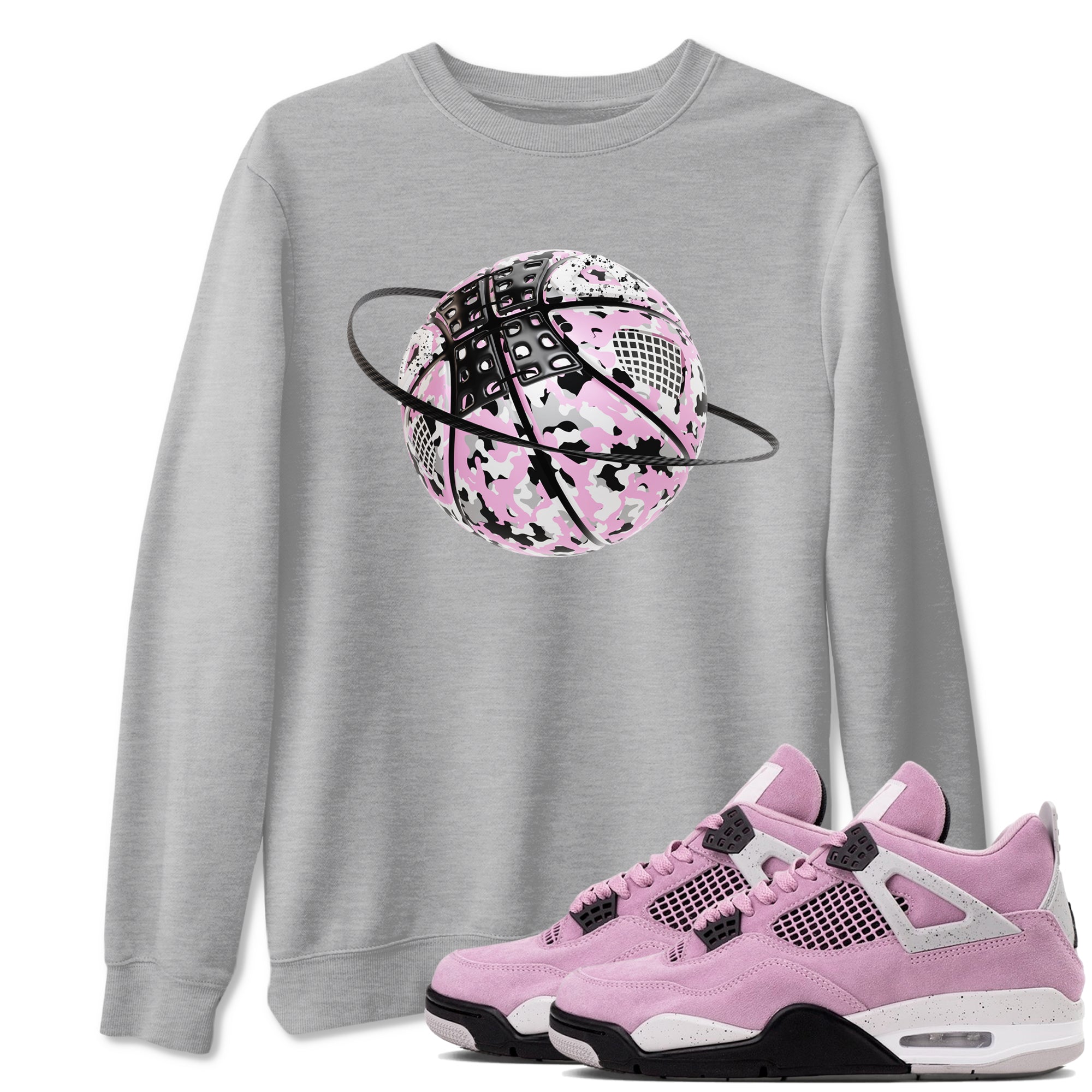 Camo Basketball Planet Sneaker Tees - Air Jordan 4 Orchid