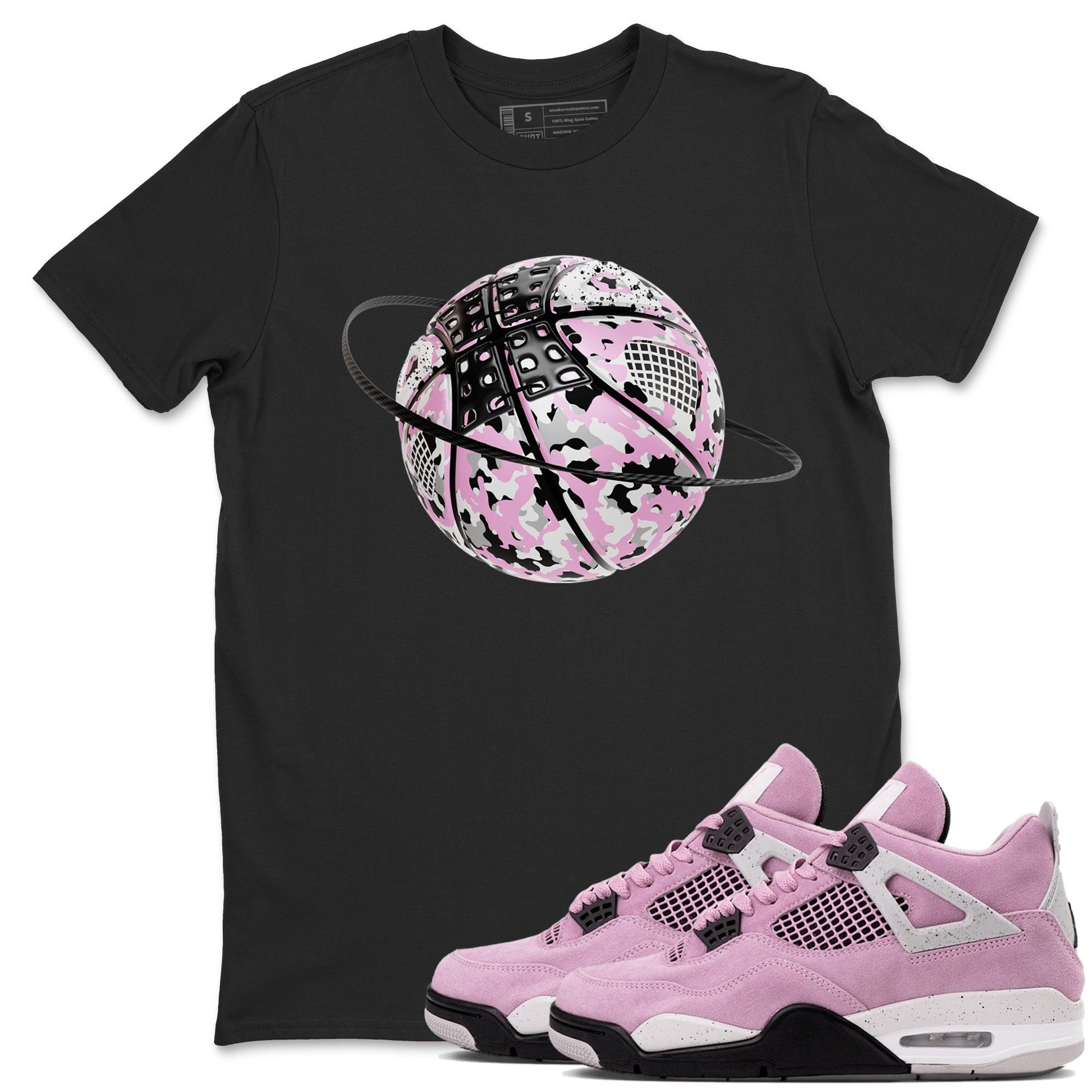 Camo Basketball Planet Sneaker Tees - Air Jordan 4 Orchid