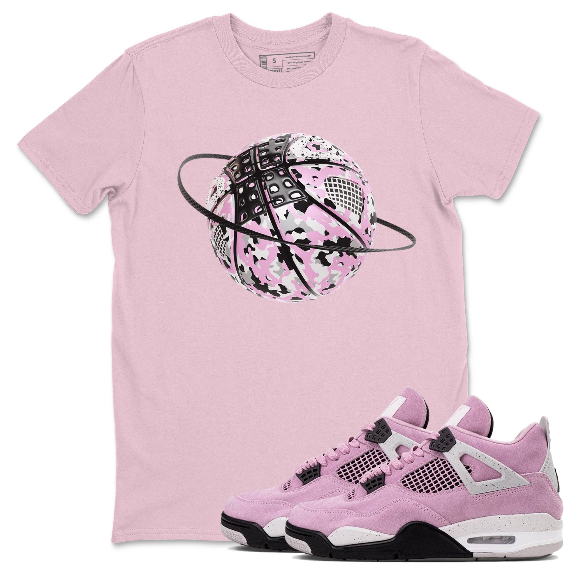 Camo Basketball Planet Sneaker Tees - Air Jordan 4 Orchid