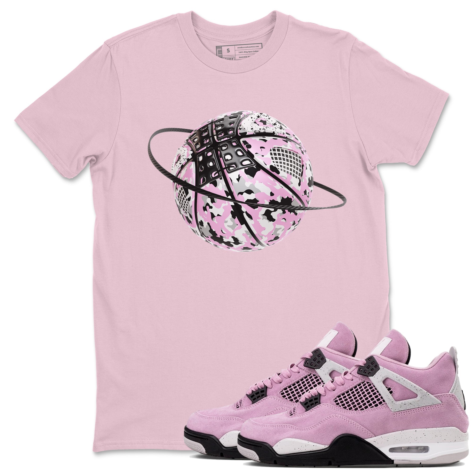 Camo Basketball Planet Sneaker Tees - Air Jordan 4 Orchid