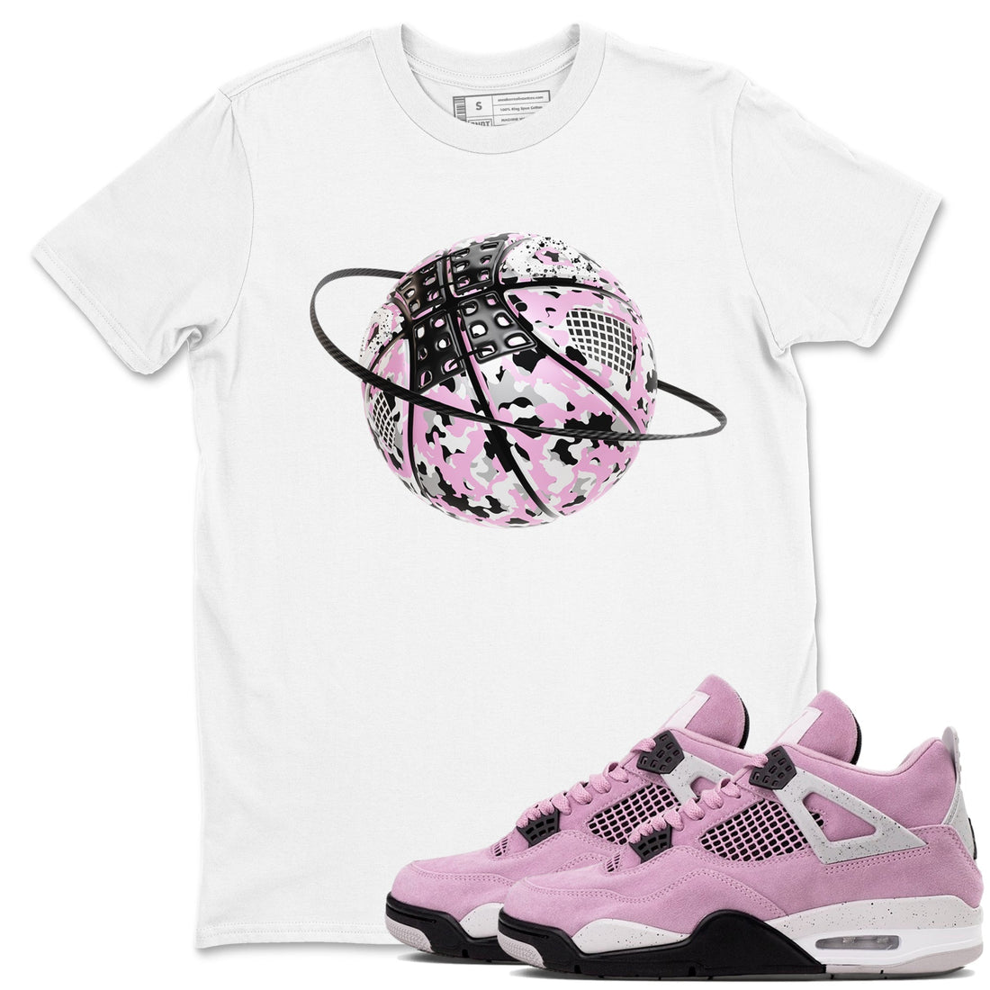 Camo Basketball Planet Sneaker Tees - Air Jordan 4 Orchid