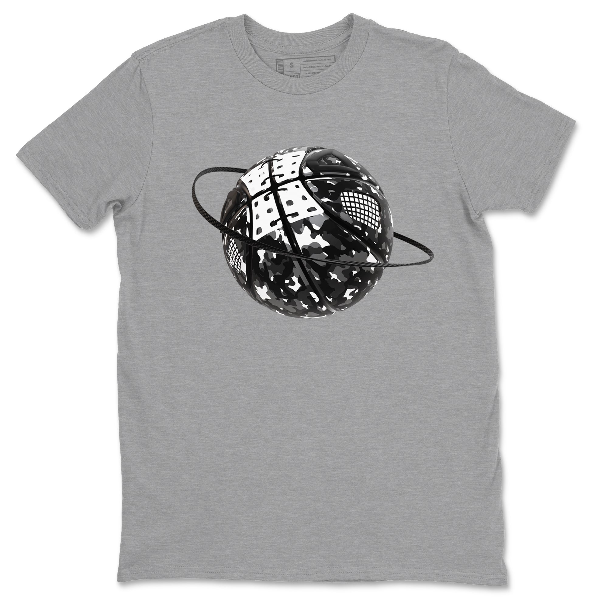 Camo Basketball Planet Sneaker Tees - Air Jordan 4 White Thunder