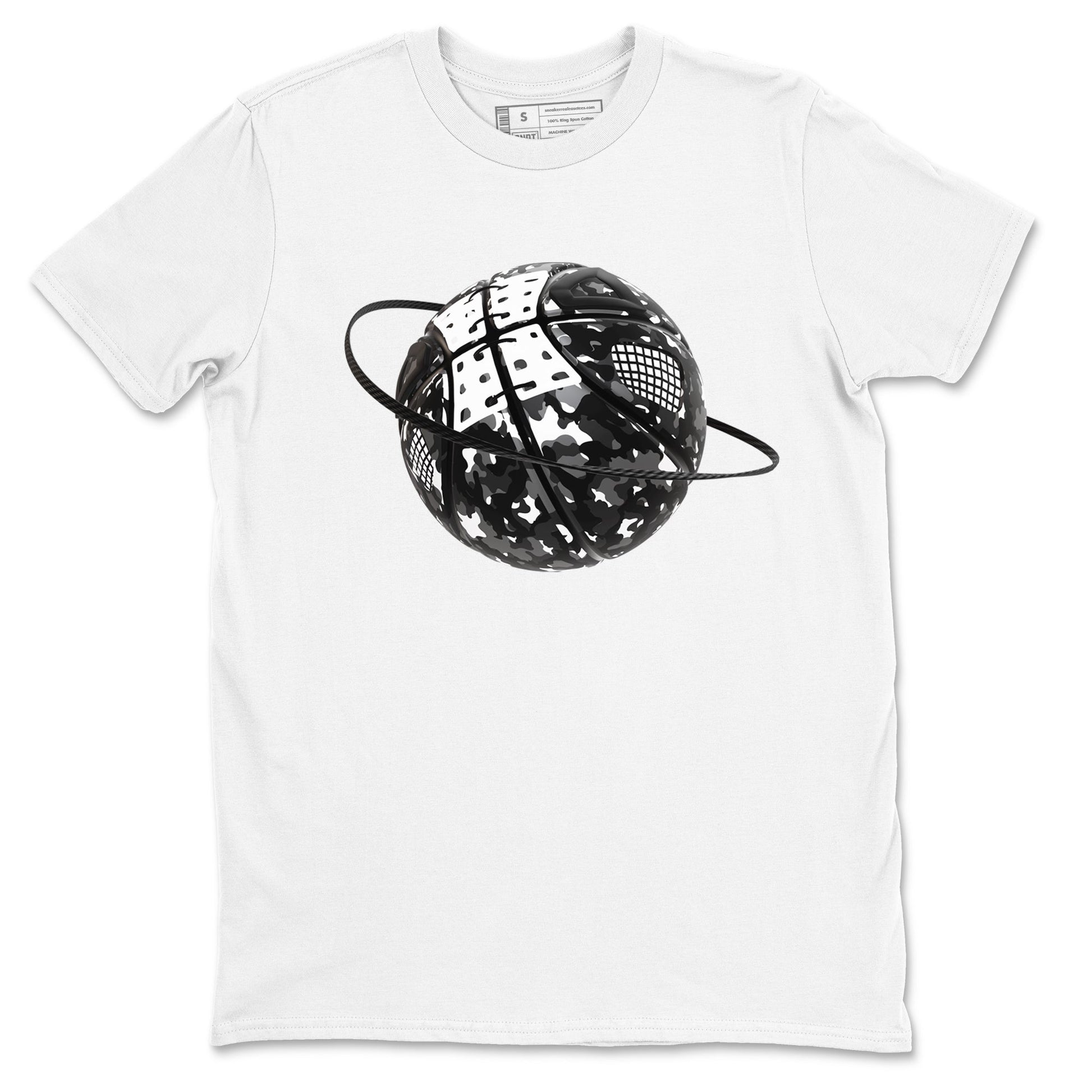 Camo Basketball Planet Sneaker Tees - Air Jordan 4 White Thunder