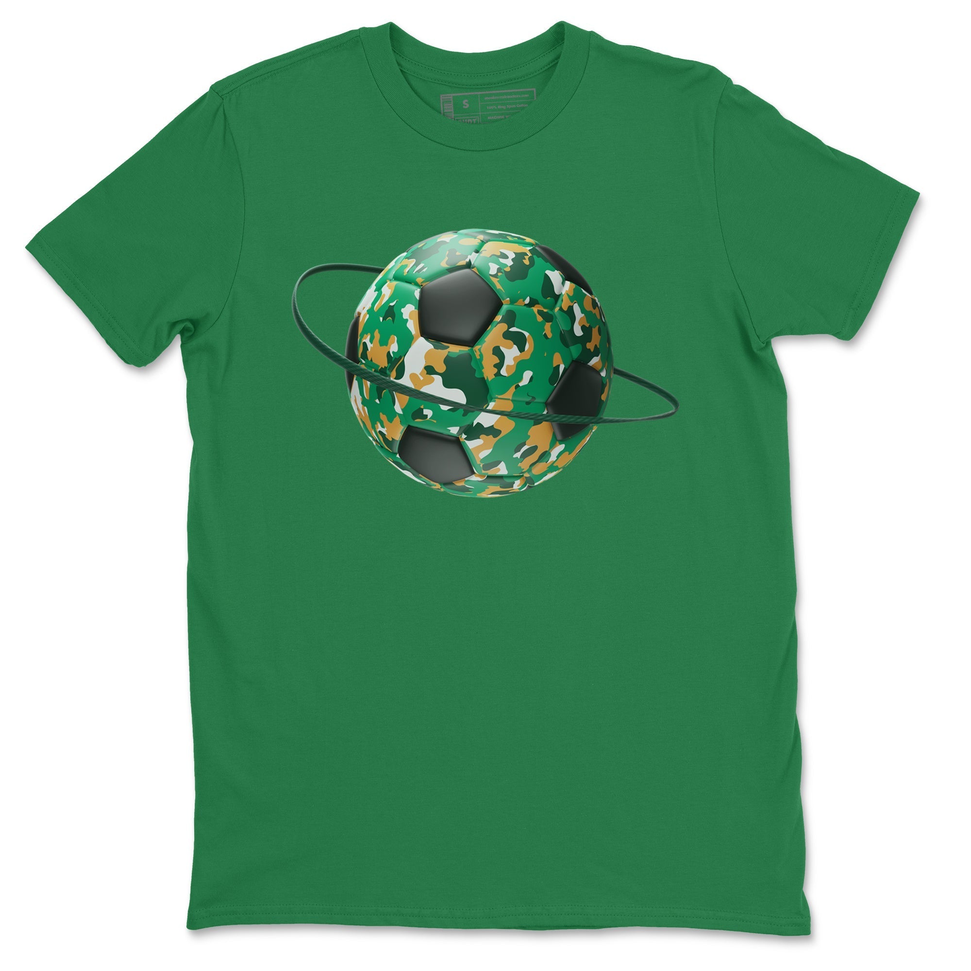 Camo Soccerball Planet Sneaker Tee - Samba Collegiate Green Gum