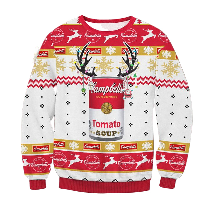 Campbell?s Condensed Tomato Soup Ugly Christmas Sweater 2022 ? Usalast