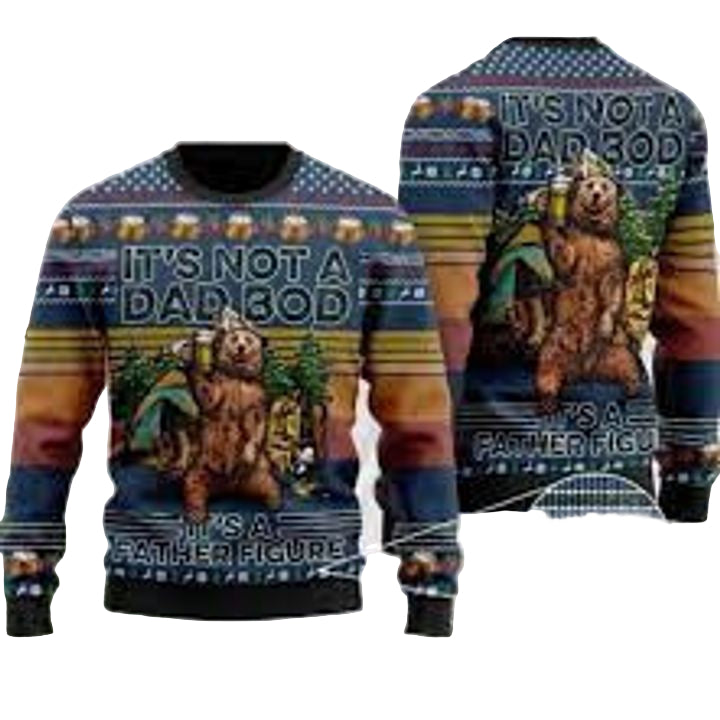 Camping Bear Drinking Beer Ugly Christmas Sweater ? Usalast