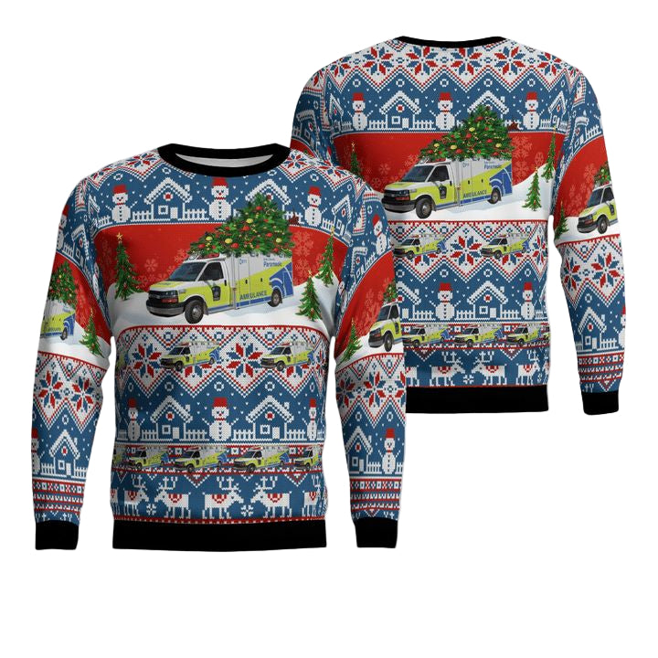 Canada Grey County Paramedics Christmas AOP Sweater ? Usalast