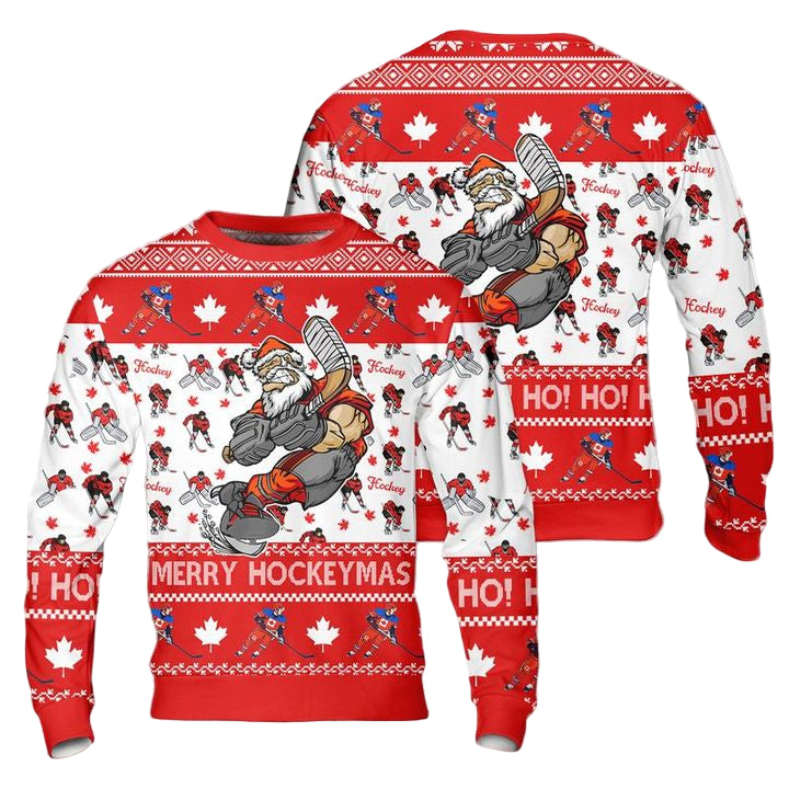 Canada Merry Hockeymas Christmas Sweater 3D ? Usalast