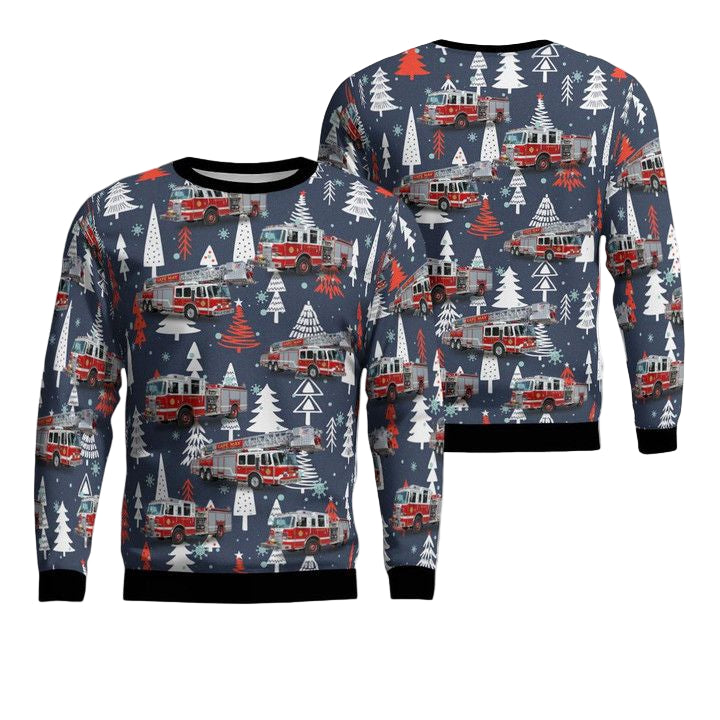 Cape May New Jersey Cape May Fire Department Christmas Sweater 3D ? Usalast