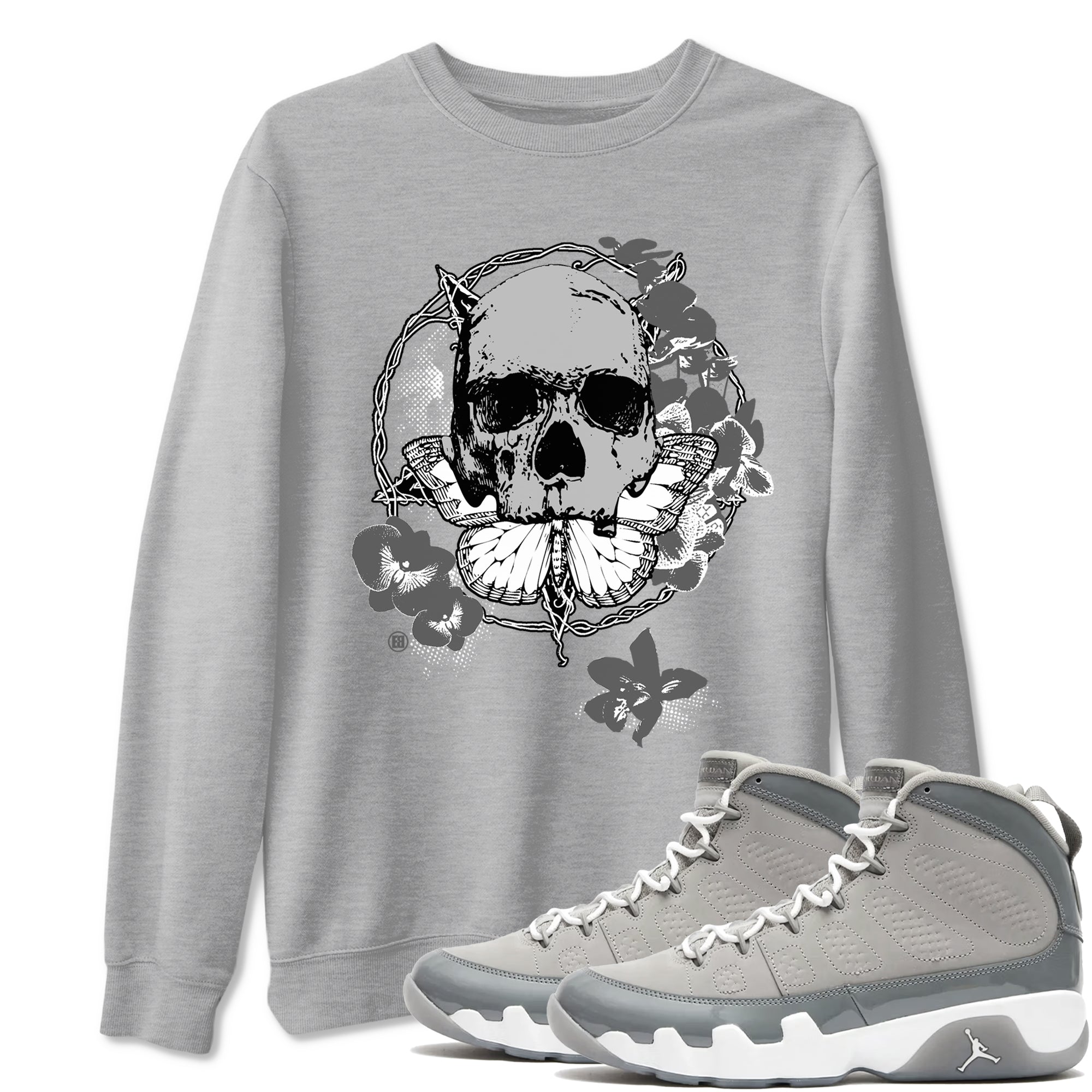 Carpe Diem Skull Sneaker Tees - Air Jordan 9 Cool Grey