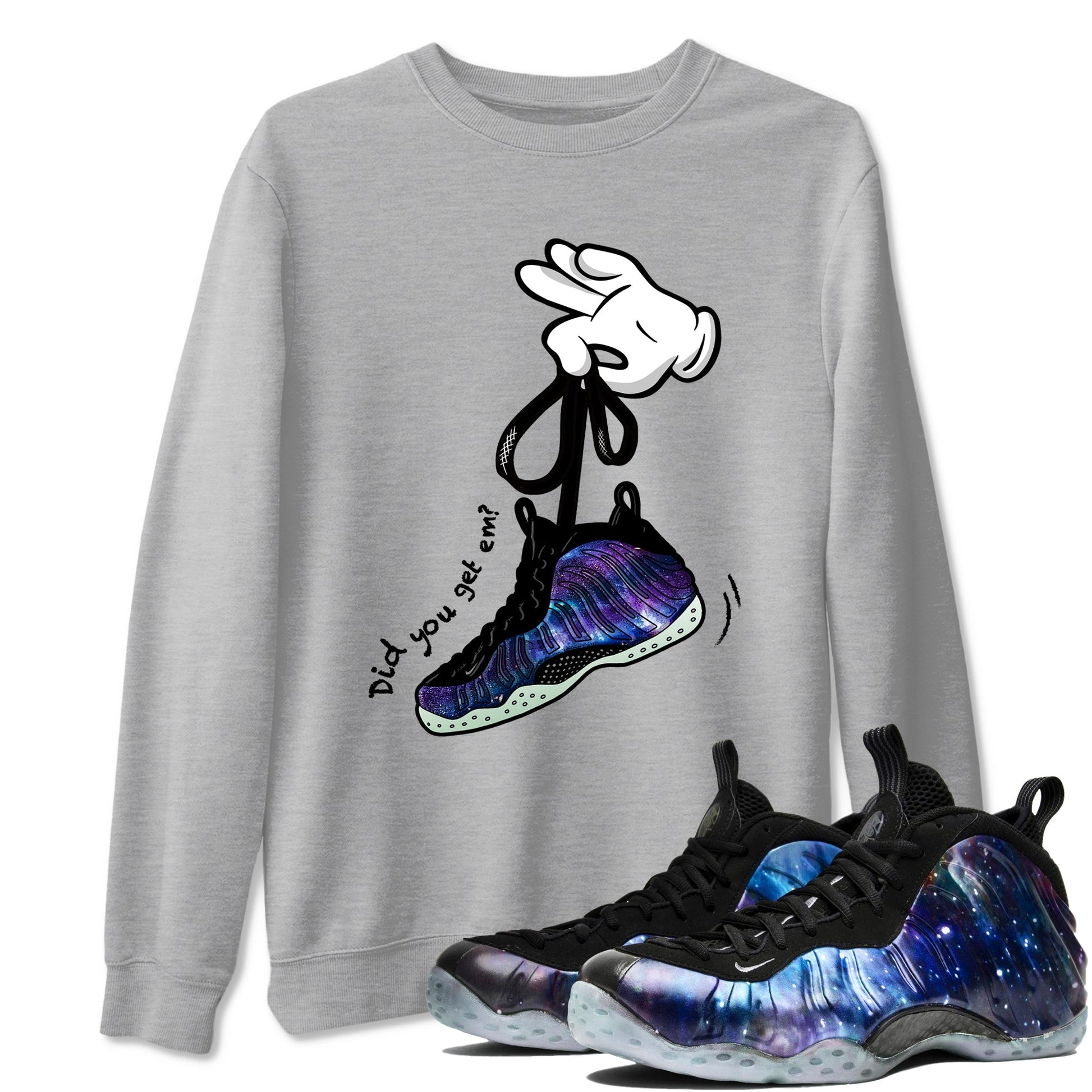 Cartoon Hands Sneaker Tees - Air Foamposite One Galaxy