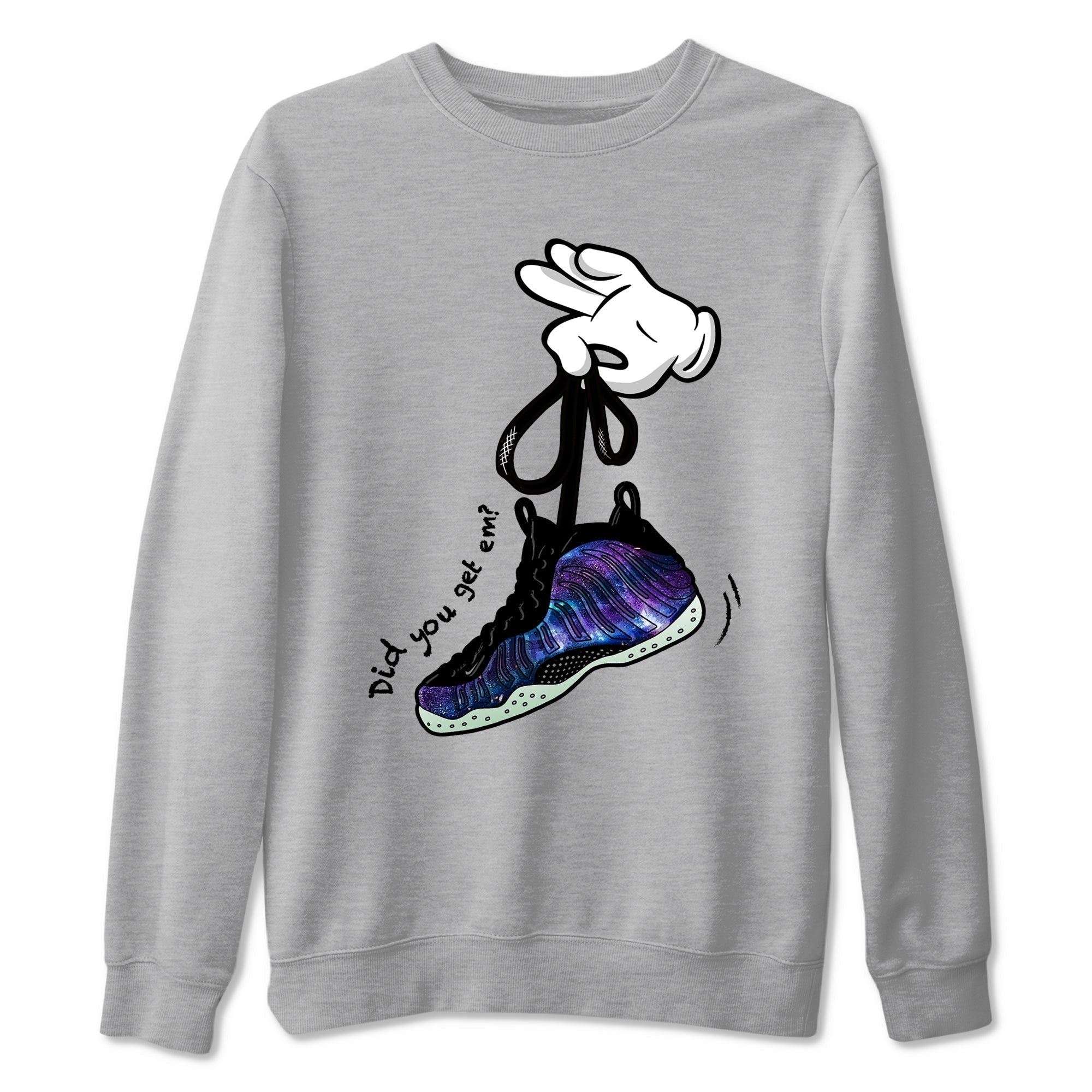 Cartoon Hands Sneaker Tees - Air Foamposite One Galaxy